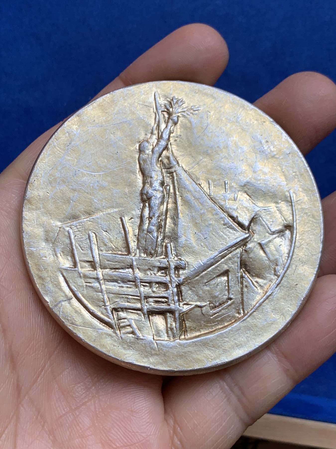 《竞宝斋》第238场-周日，周一，周二，周三 疯狂4连拍 (全场包邮) 法国 十九世纪 国家地产勋章 银制 152克 69.1mm