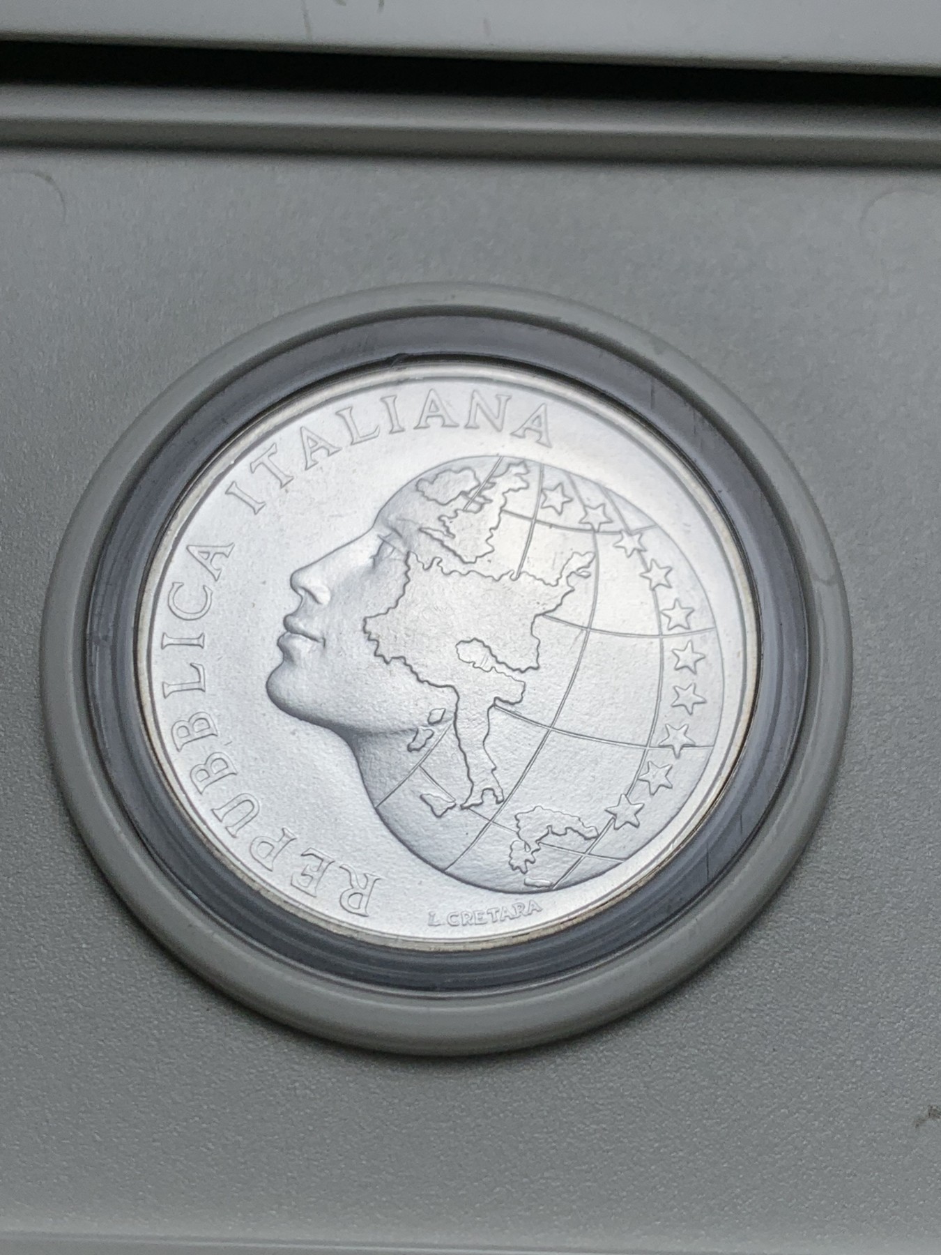 《竞宝斋》第238场-周日，周一，周二，周三 疯狂4连拍 (全场包邮)  意大利 1985年 地球女神 500里拉银币 白壳少见