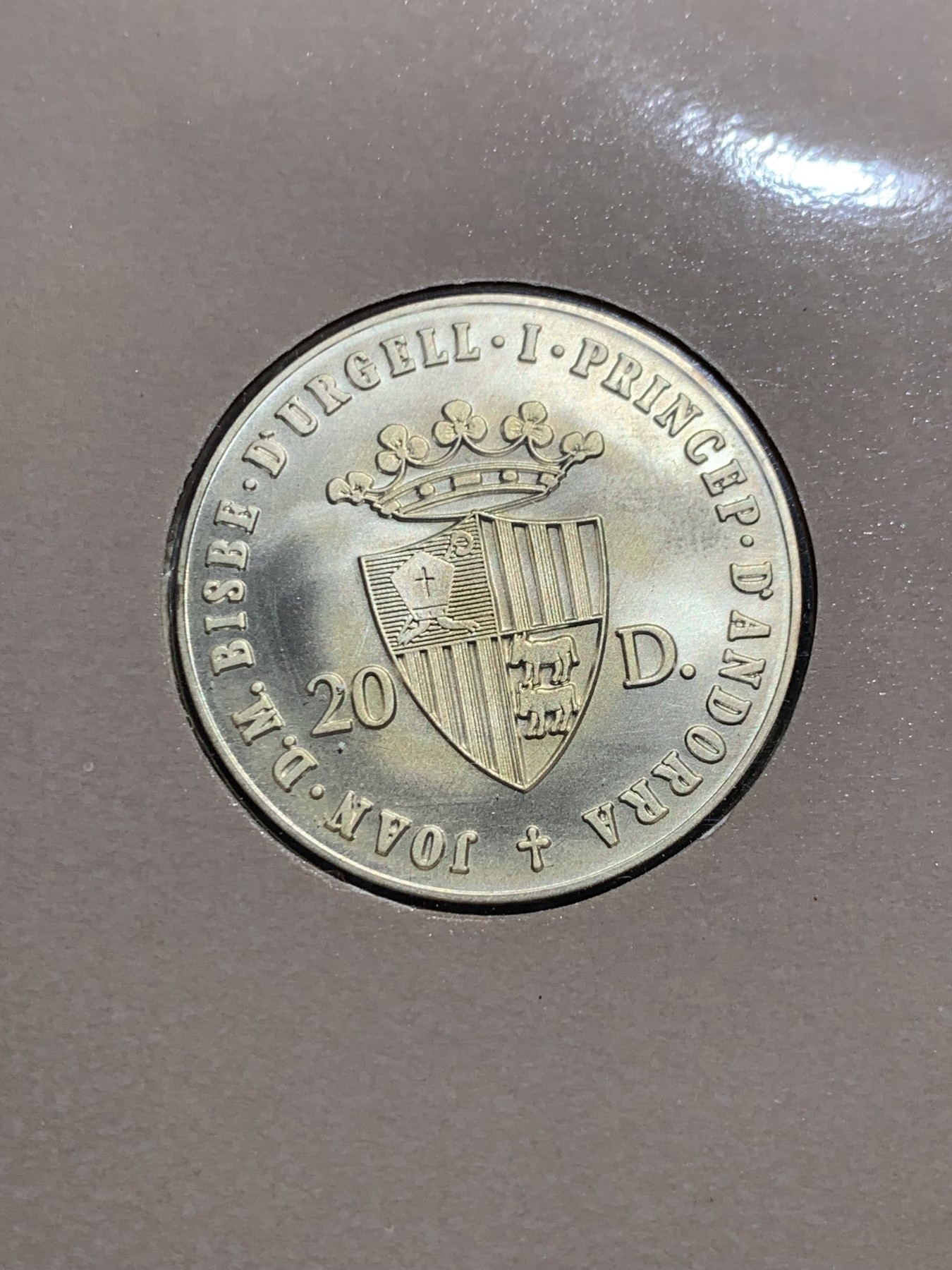 《竞宝斋》第238场-周日，周一，周二，周三 疯狂4连拍 (全场包邮) 1988 安道尔 20第纳尔 册装 银币  20克 900银