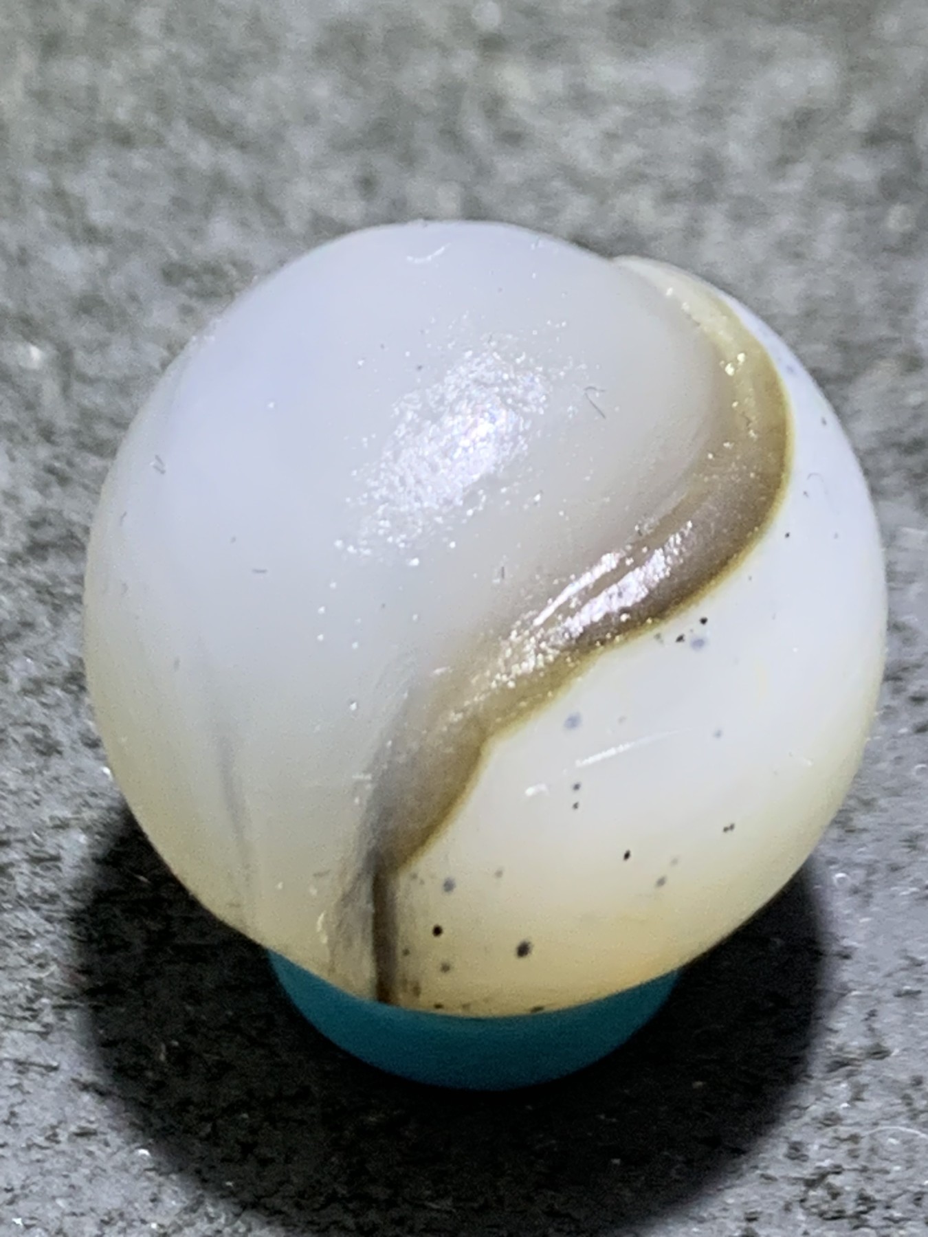 精美亚光高玉化海洋玉髓手工俏色巧雕无相佛意境2.0圆珠一个