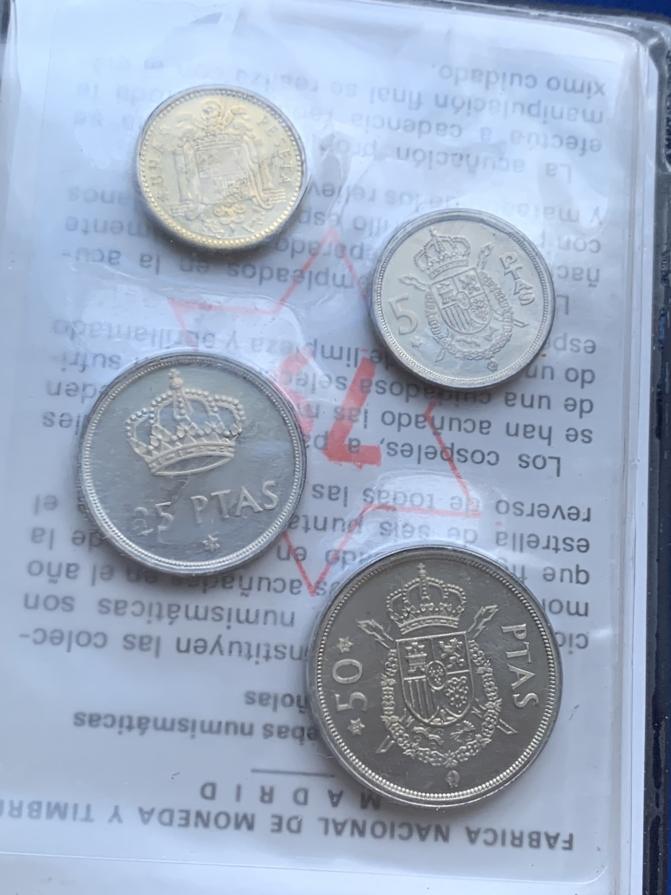 《竞宝斋》第238场-周日，周一，周二，周三 疯狂4连拍 (全场包邮) 册子装 西班牙 1979年胡安卡洛斯一世 4枚套币 造币厂封装