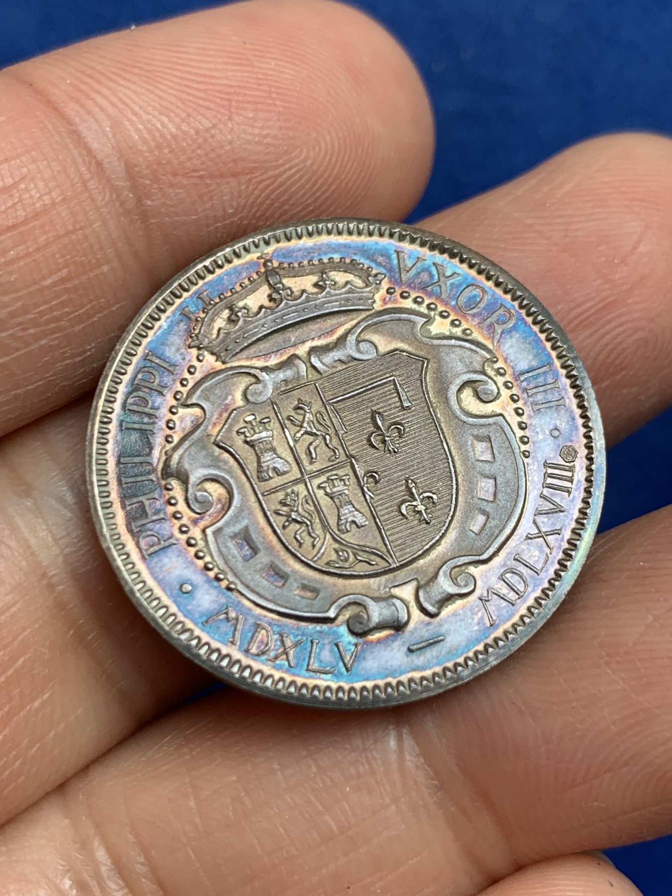 《竞宝斋》第238场-周日，周一，周二，周三 疯狂4连拍 (全场包邮) 西班牙 伊莎贝拉·维尔斯 925银章 7克 27mm