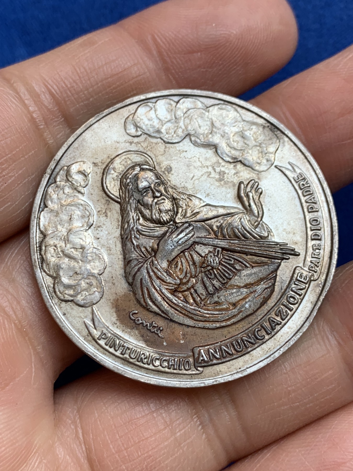 《竞宝斋》第238场-周日，周一，周二，周三 疯狂4连拍 (全场包邮) 梵蒂冈 洗礼勋章 23.26克 40.4mm