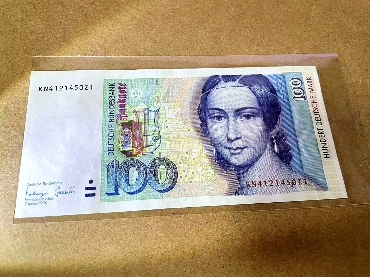 【Blue Auction】✨世界纸币精拍第425期【精】 德国 1996年100马克 克拉拉 AU品相 