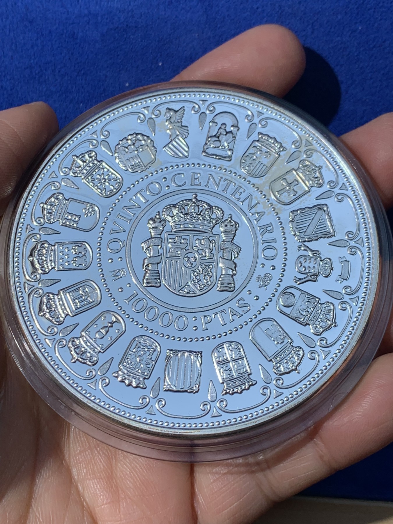 《竞宝斋》第238场-周日，周一，周二，周三 疯狂4连拍 (全场包邮) 西班牙 7枚 大全套 含一枚帆船加厚获奖币50+54+168=272克925银