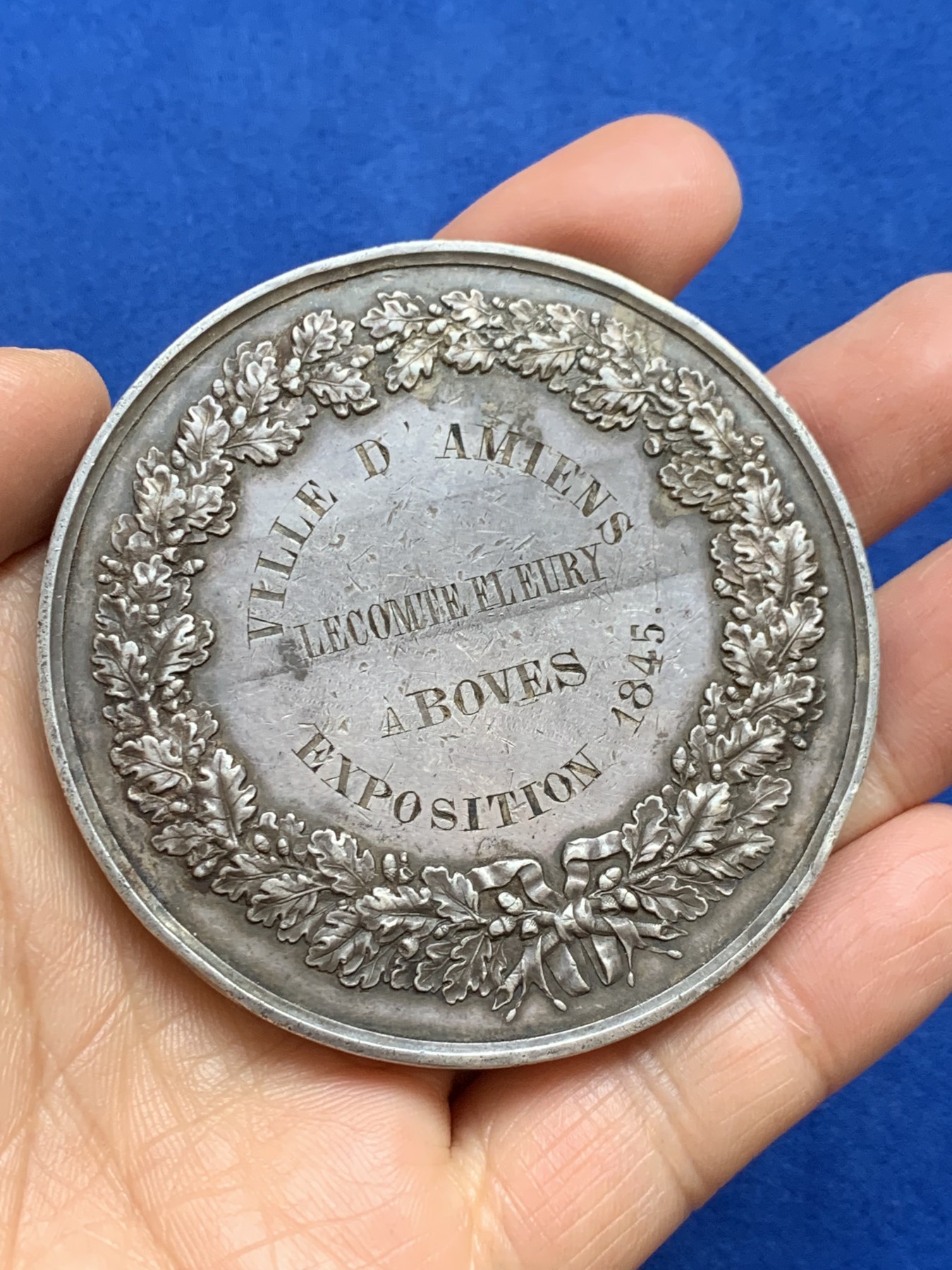 《竞宝斋》第238场-周日，周一，周二，周三 疯狂4连拍 (全场包邮) 法国 1845  大银章 150克 68.1mm