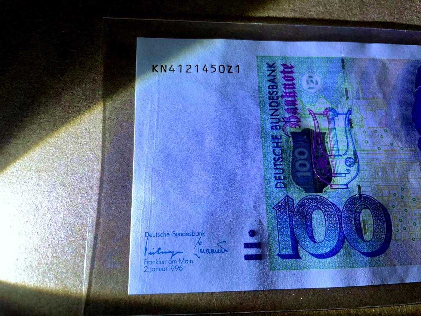 【Blue Auction】✨世界纸币精拍第425期【精】 德国 1996年100马克 克拉拉 AU品相 