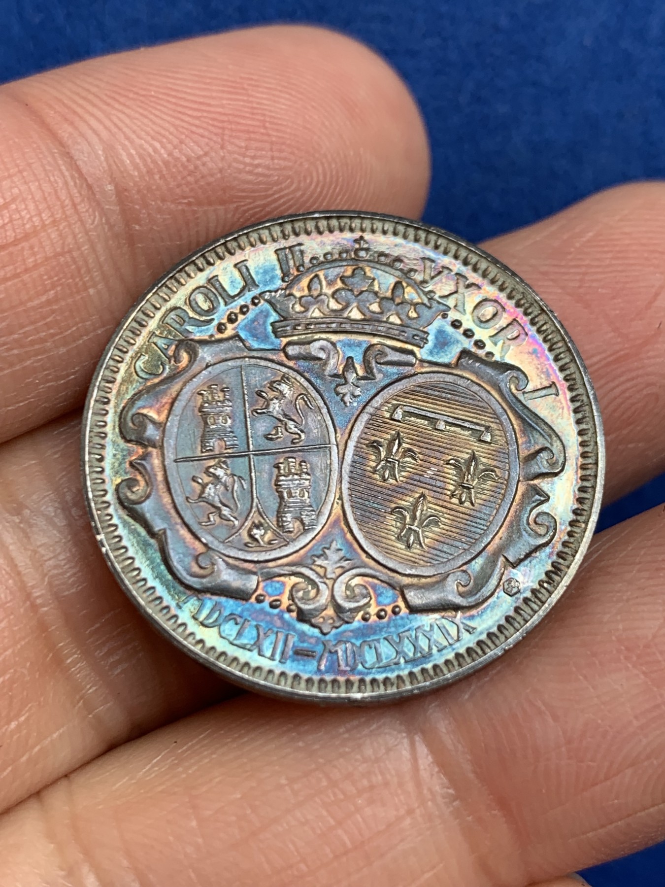 《竞宝斋》第238场-周日，周一，周二，周三 疯狂4连拍 (全场包邮) 西班牙玛丽亚路易撒公主 925银章 7.1克 27.1mm