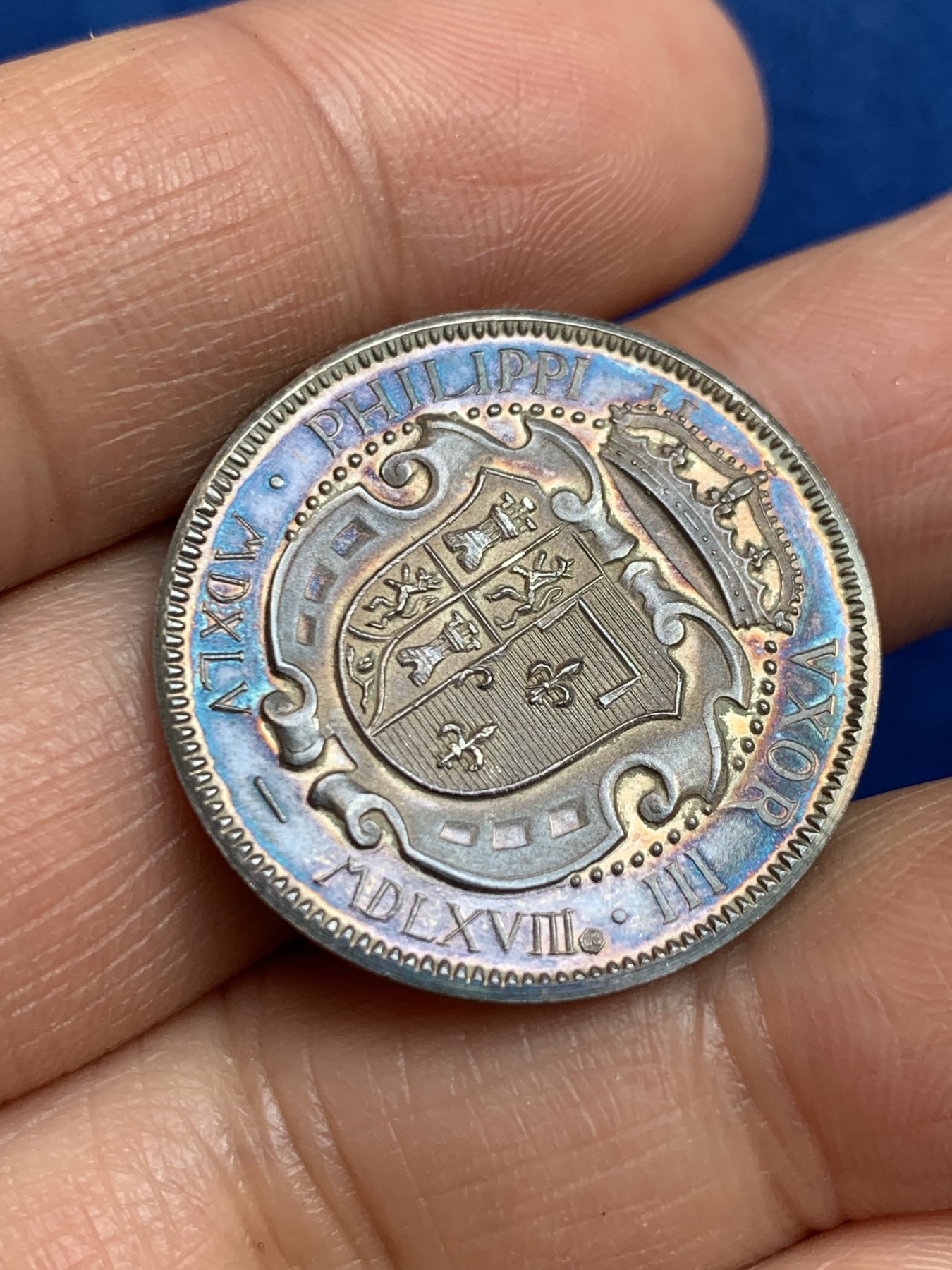 《竞宝斋》第238场-周日，周一，周二，周三 疯狂4连拍 (全场包邮) 西班牙 伊莎贝拉·维尔斯 925银章 7克 27mm