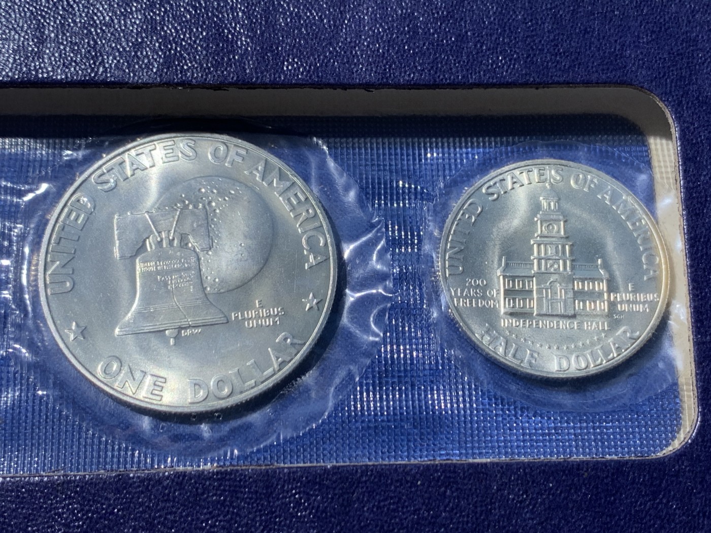 《竞宝斋》第238场-周日，周一，周二，周三 疯狂4连拍 (全场包邮) 美国1976年独立200周年纪念银币三枚套