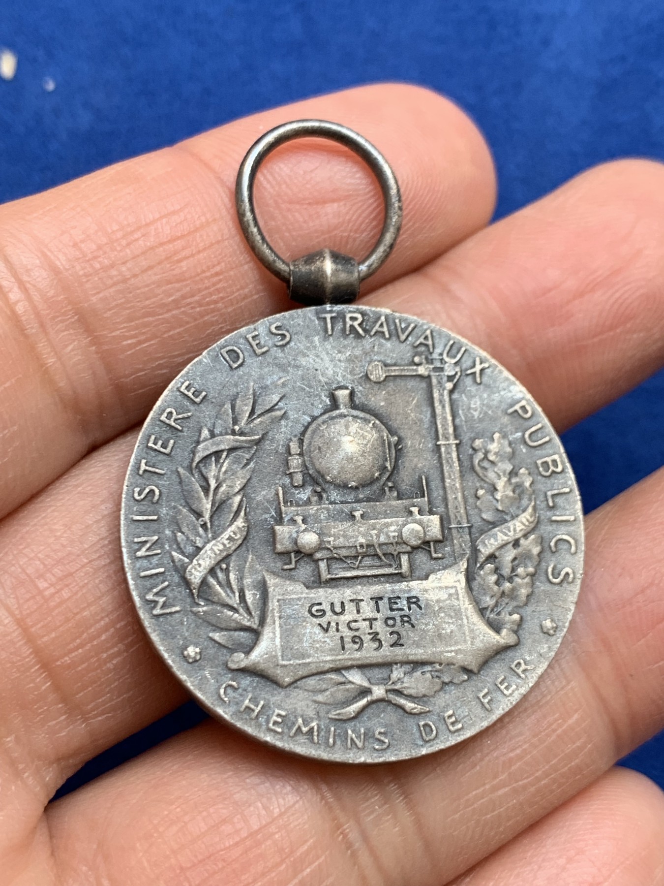 《竞宝斋》第238场-周日，周一，周二，周三 疯狂4连拍 (全场包邮) 法国 1932年 女神 镀银铜章 17克 32.9mm