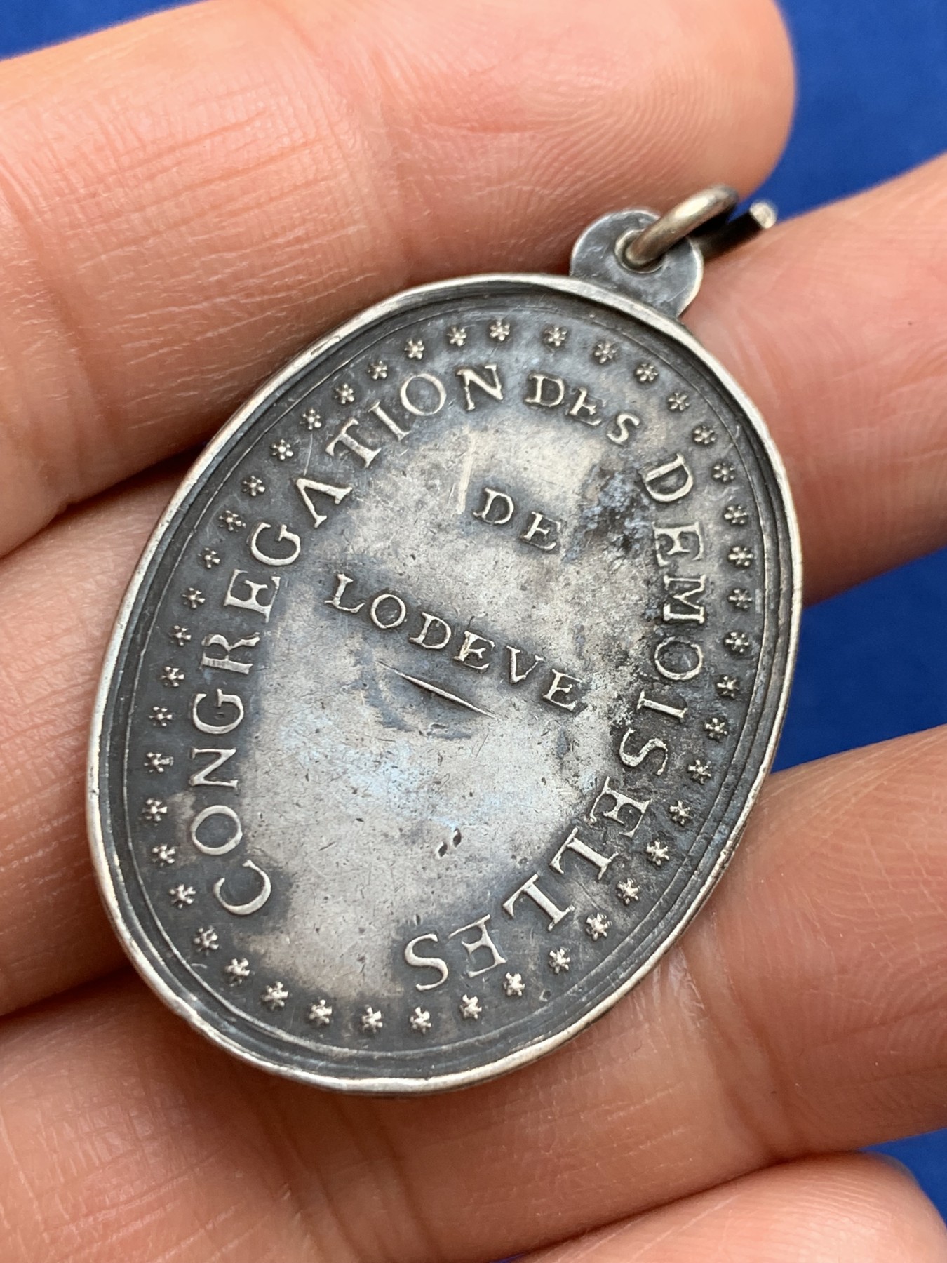 《竞宝斋》第238场-周日，周一，周二，周三 疯狂4连拍 (全场包邮) 法国 十九世纪 圣母玛丽亚 银章 11.3克 37.5* 28.3mm