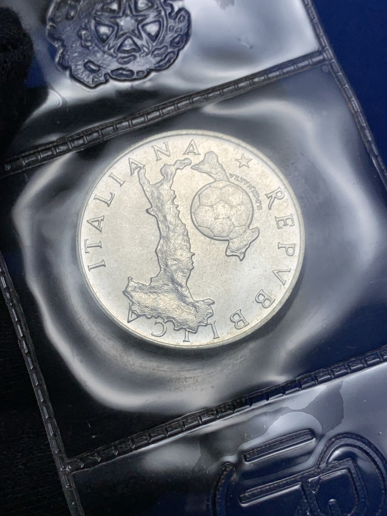 《竞宝斋》第238场-周日，周一，周二，周三 疯狂4连拍 (全场包邮) 封装 意大利1986年 世界杯纪念 500里拉银币