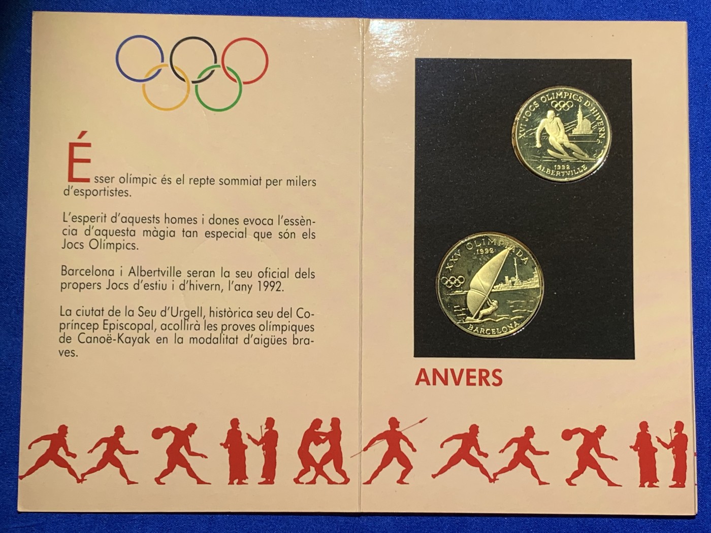 《竞宝斋》第238场-周日，周一，周二，周三 疯狂4连拍 (全场包邮) 安道尔1992年 巴塞罗那奥运 20第纳尔一对 ，单枚16克925银