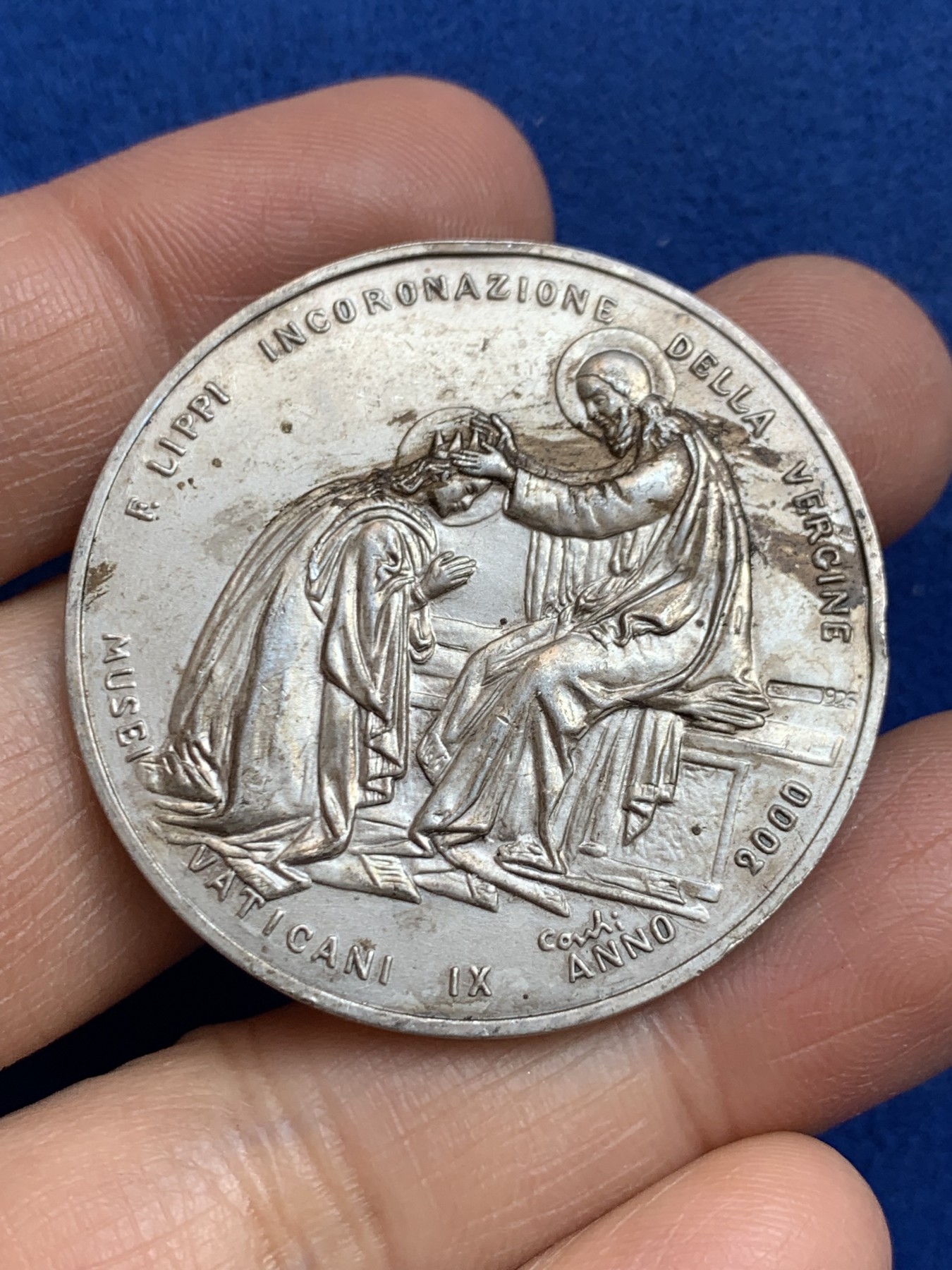 《竞宝斋》第238场-周日，周一，周二，周三 疯狂4连拍 (全场包邮) 梵蒂冈 洗礼勋章 23.26克 40.4mm