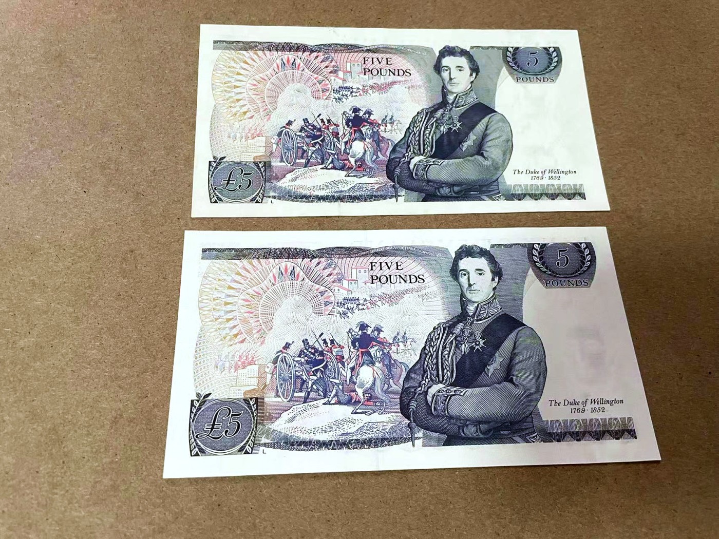 【Blue Auction】✨世界纸币精拍第425期【精】 【一组2张无47】英国 D序列5镑 UNC/UNC-