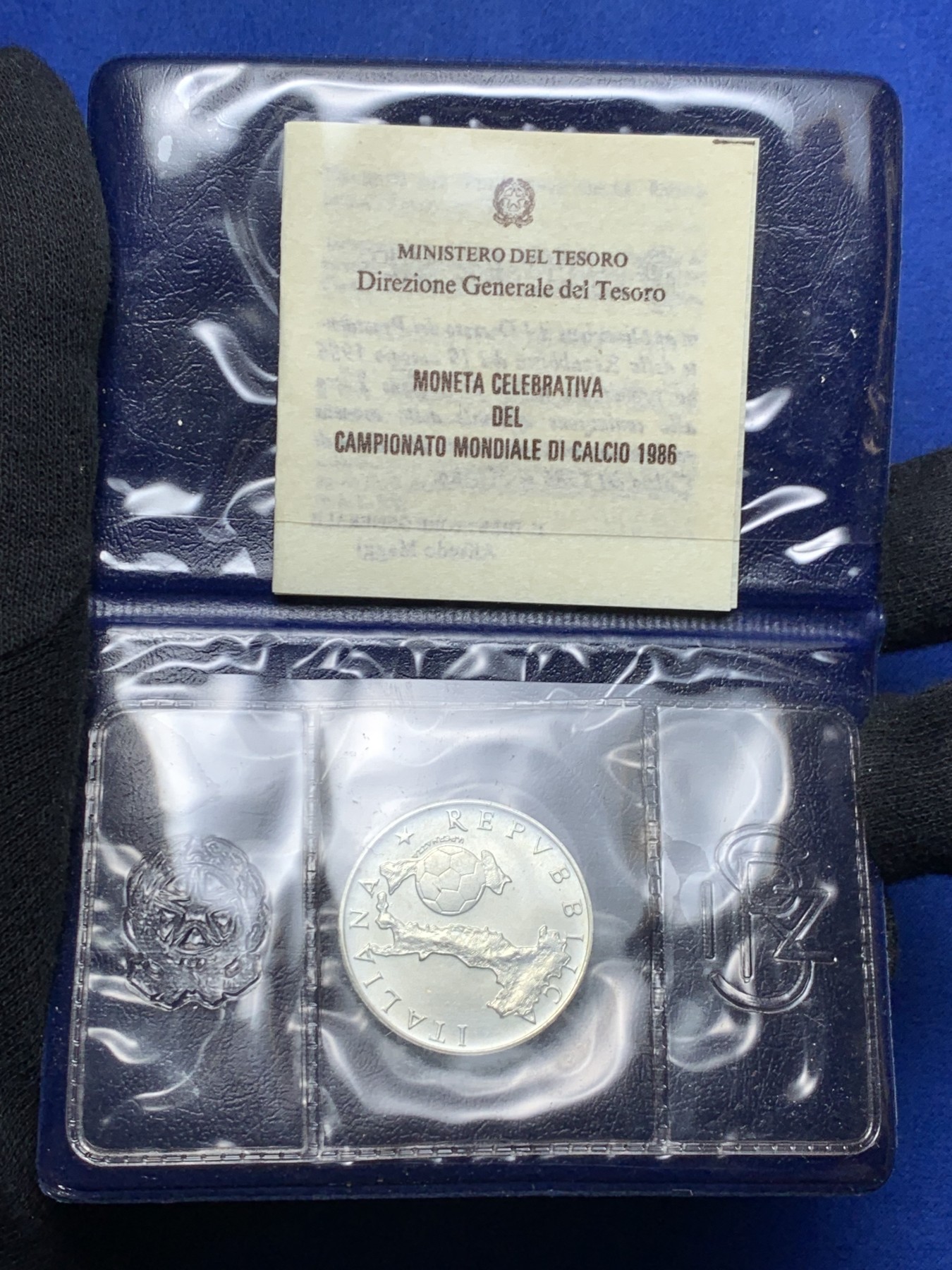 《竞宝斋》第238场-周日，周一，周二，周三 疯狂4连拍 (全场包邮) 封装 意大利1986年 世界杯纪念 500里拉银币
