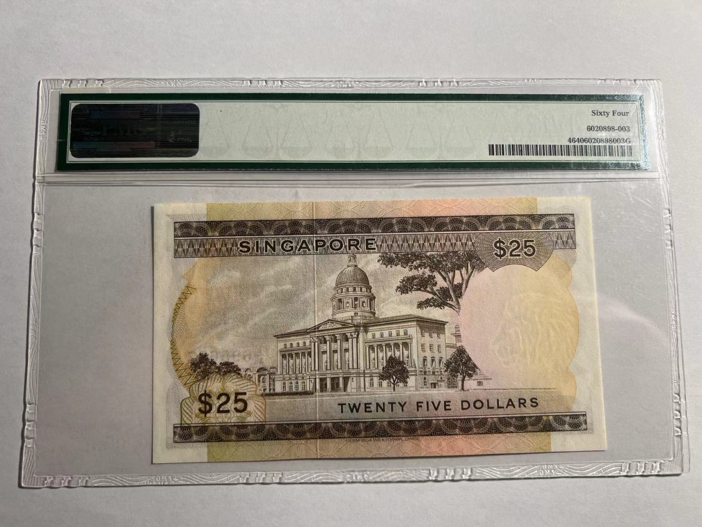 【Blue Auction】✨世界纸币精拍第425期【精】 新加坡 花版 1972年25元 PMG64