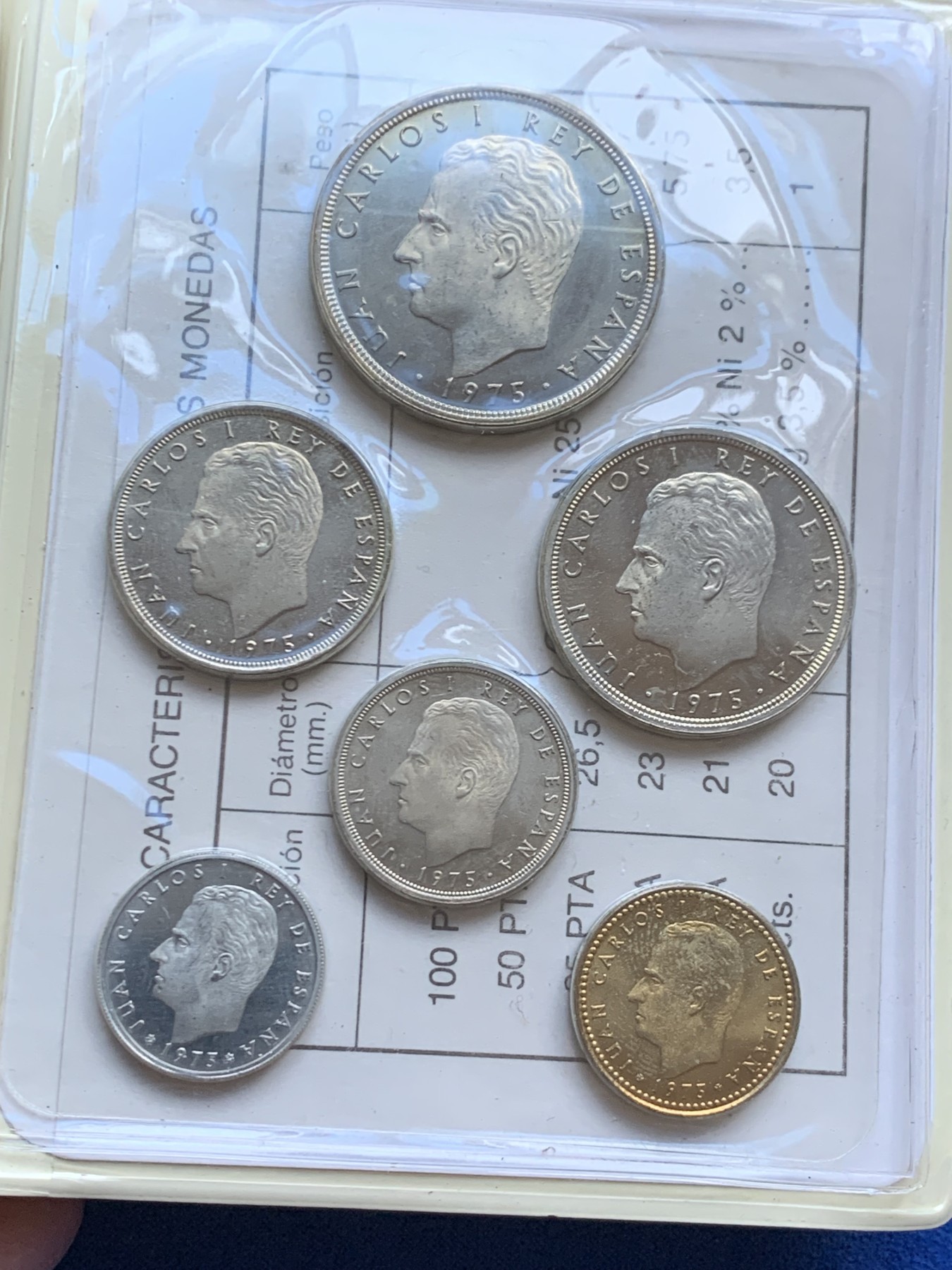 《竞宝斋》第238场-周日，周一，周二，周三 疯狂4连拍 (全场包邮) 册子装 西班牙 1976年胡安卡洛斯一世 6枚套币 造币厂封装