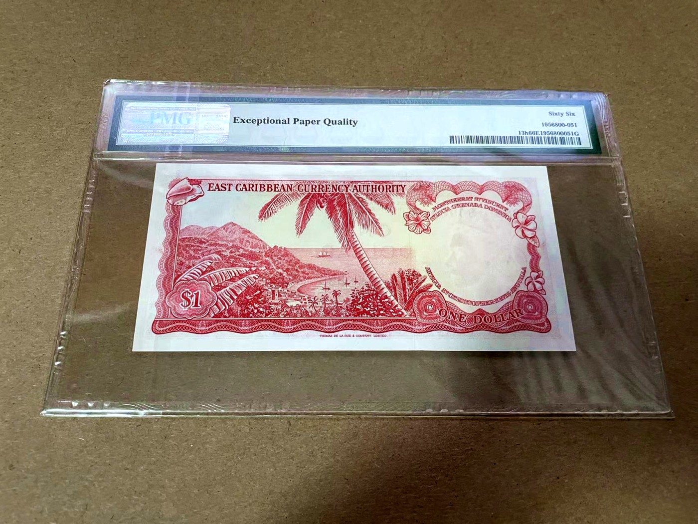 【Blue Auction】✨世界纸币精拍第425期【精】 【无47】东加勒比 1965年1元 戎装女王 PMG66EPQ 