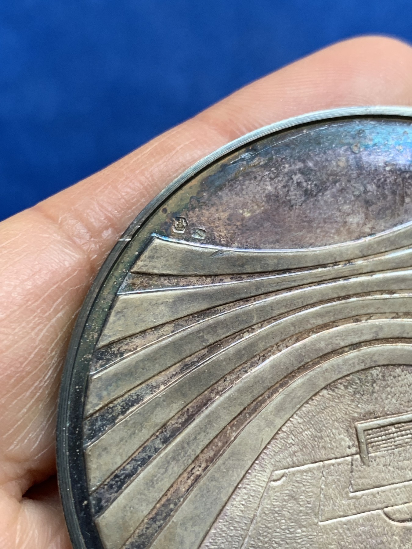 《竞宝斋》第238场-周日，周一，周二，周三 疯狂4连拍 (全场包邮) 西班牙 1974年 巴萨足球俱乐部大银章 69.85克 60.1mm