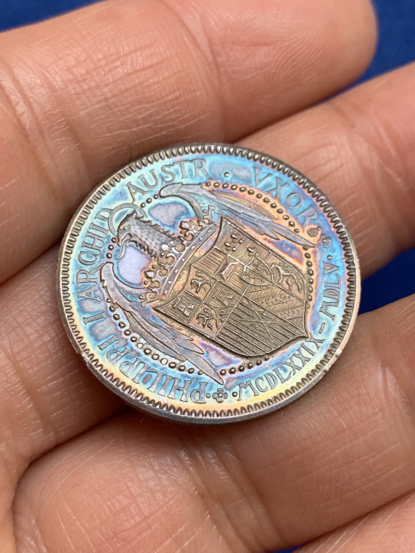 《竞宝斋》第238场-周日，周一，周二，周三 疯狂4连拍 (全场包邮) 西班牙 伊奥安娜 925银章 7.14克 27mm