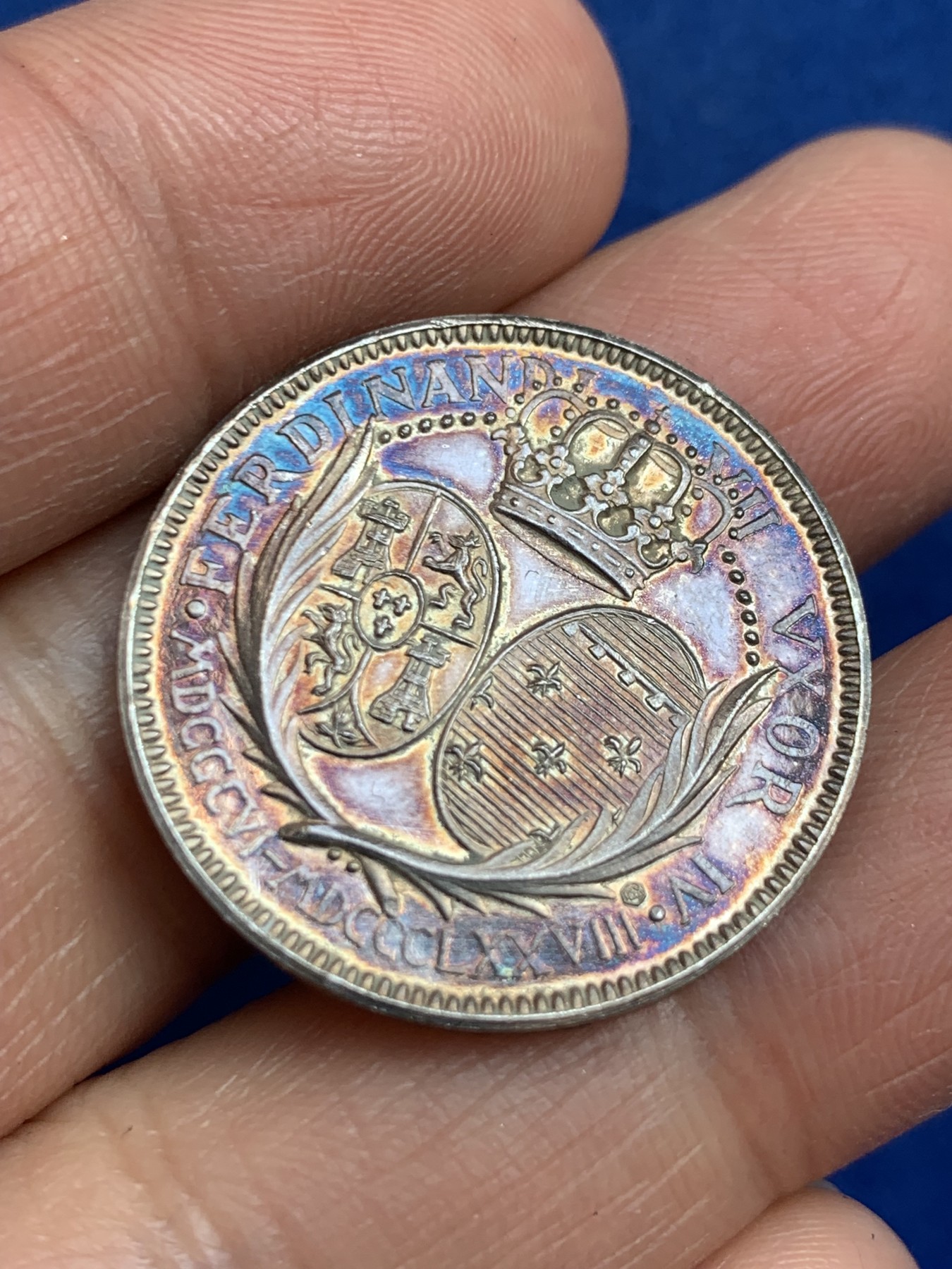 《竞宝斋》第238场-周日，周一，周二，周三 疯狂4连拍 (全场包邮) 西班牙玛丽亚·克里斯蒂娜 925银章 7.14克 27mm