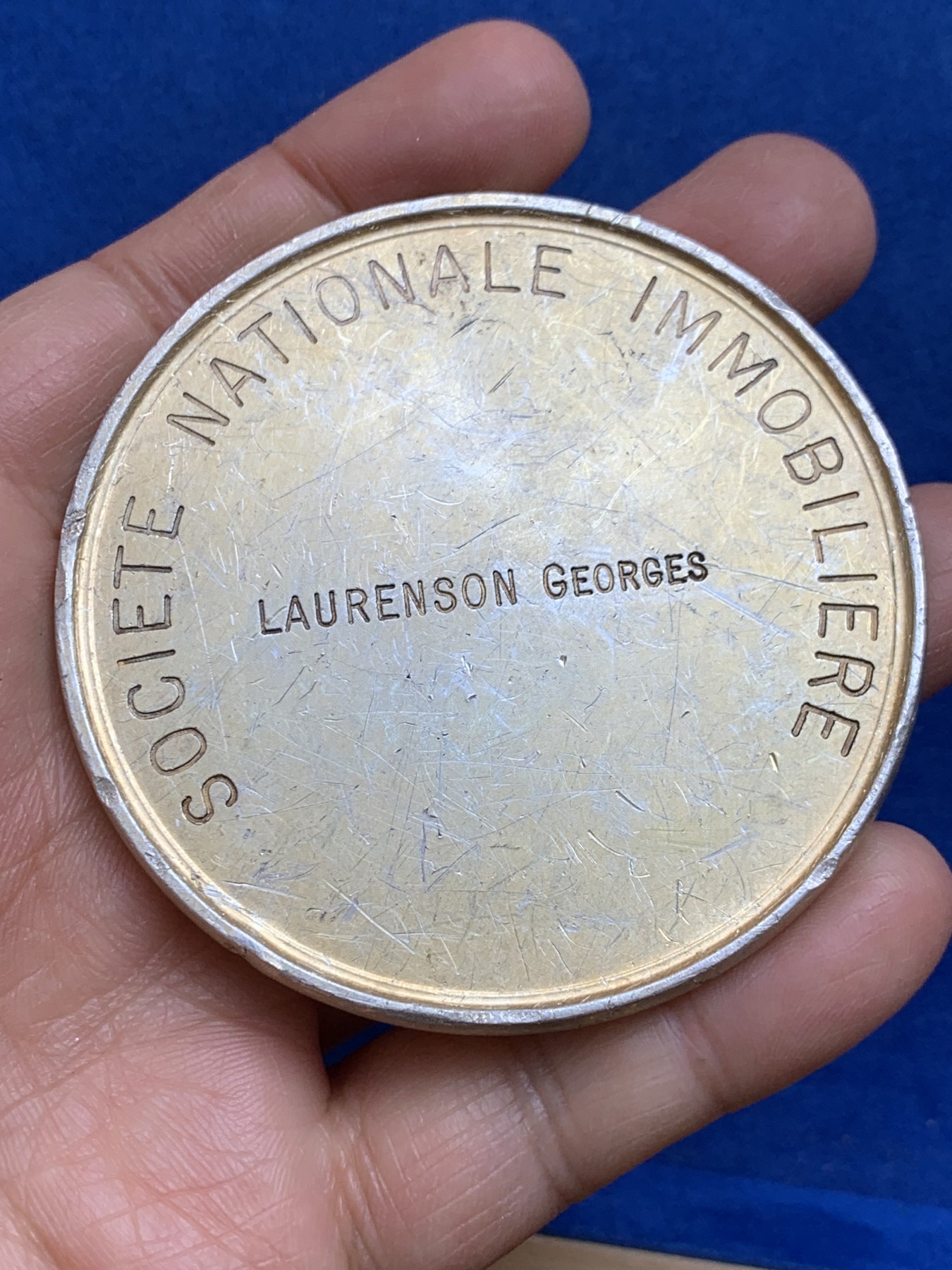 《竞宝斋》第238场-周日，周一，周二，周三 疯狂4连拍 (全场包邮) 法国 十九世纪 国家地产勋章 银制 152克 69.1mm