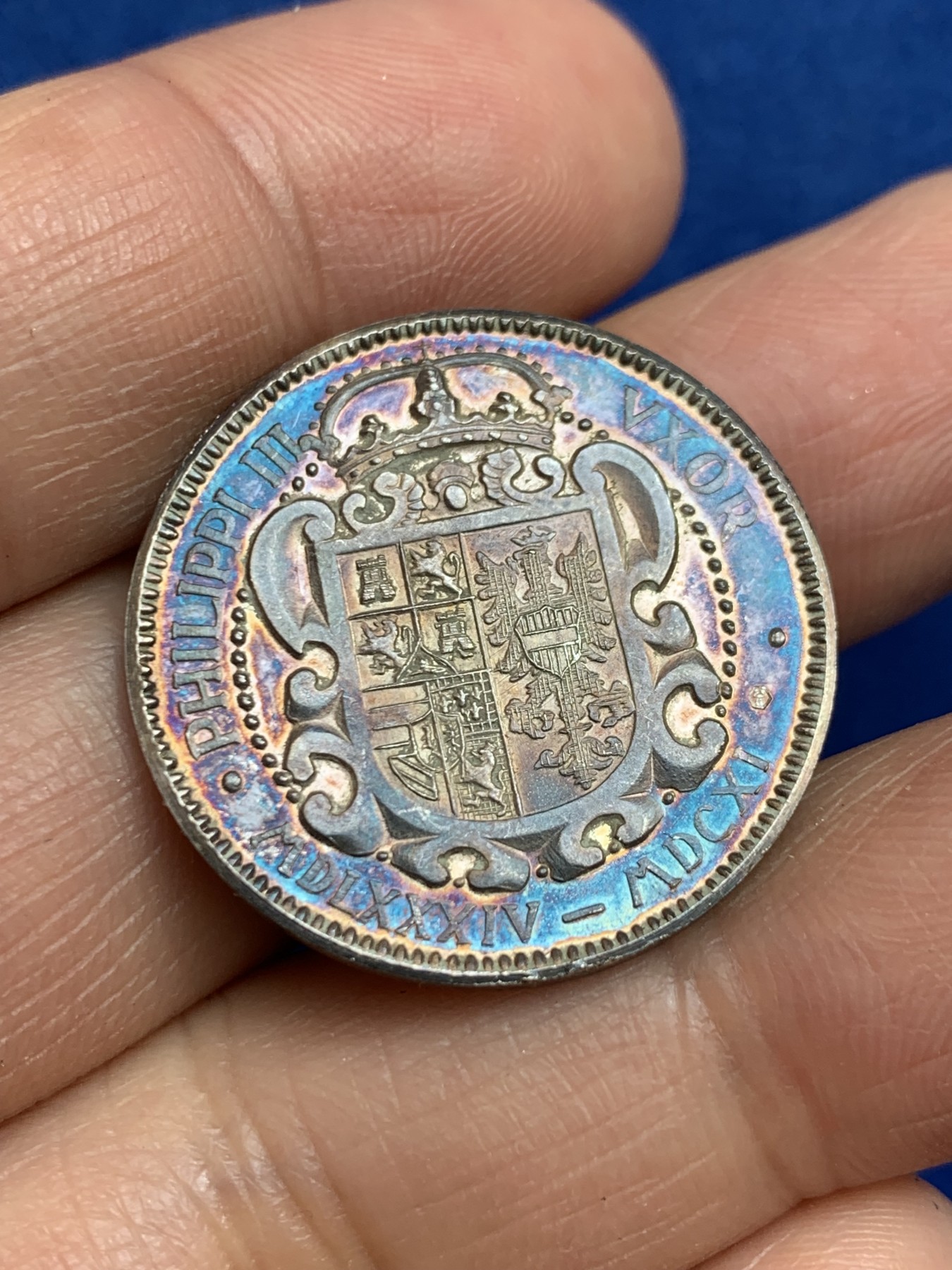 《竞宝斋》第238场-周日，周一，周二，周三 疯狂4连拍 (全场包邮) 西班牙 玛格丽塔·奥斯特 925银章 6.93克 27mm