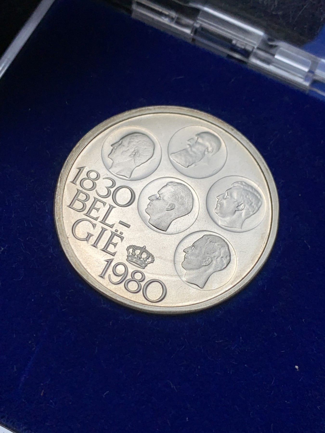 《竞宝斋》第238场-周日，周一，周二，周三 疯狂4连拍 (全场包邮) 比利时1980年 500法郎 精制版是银币 PF