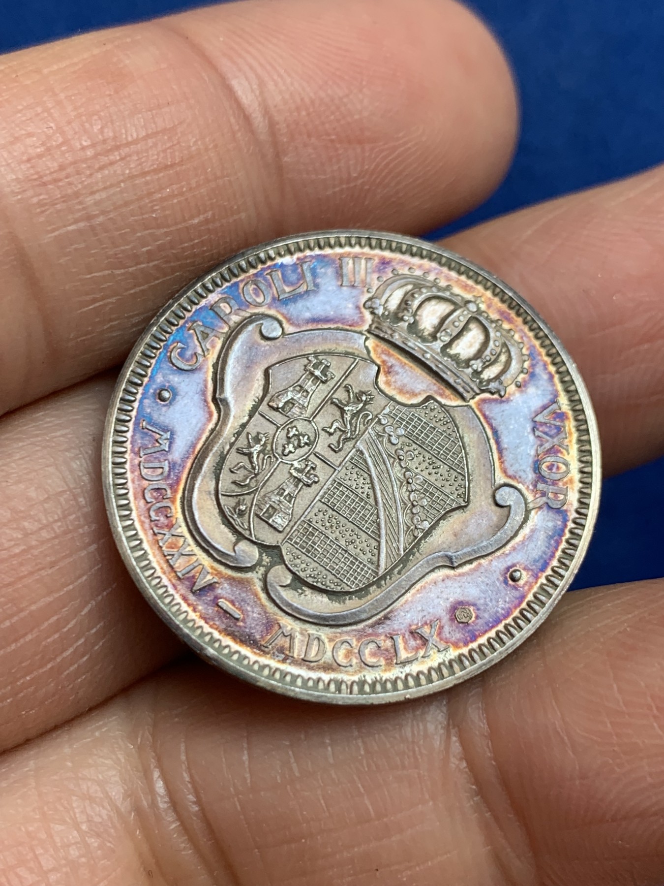 《竞宝斋》第238场-周日，周一，周二，周三 疯狂4连拍 (全场包邮) 西班牙 玛丽亚 阿玛利亚 925银章 7.36克 27mm