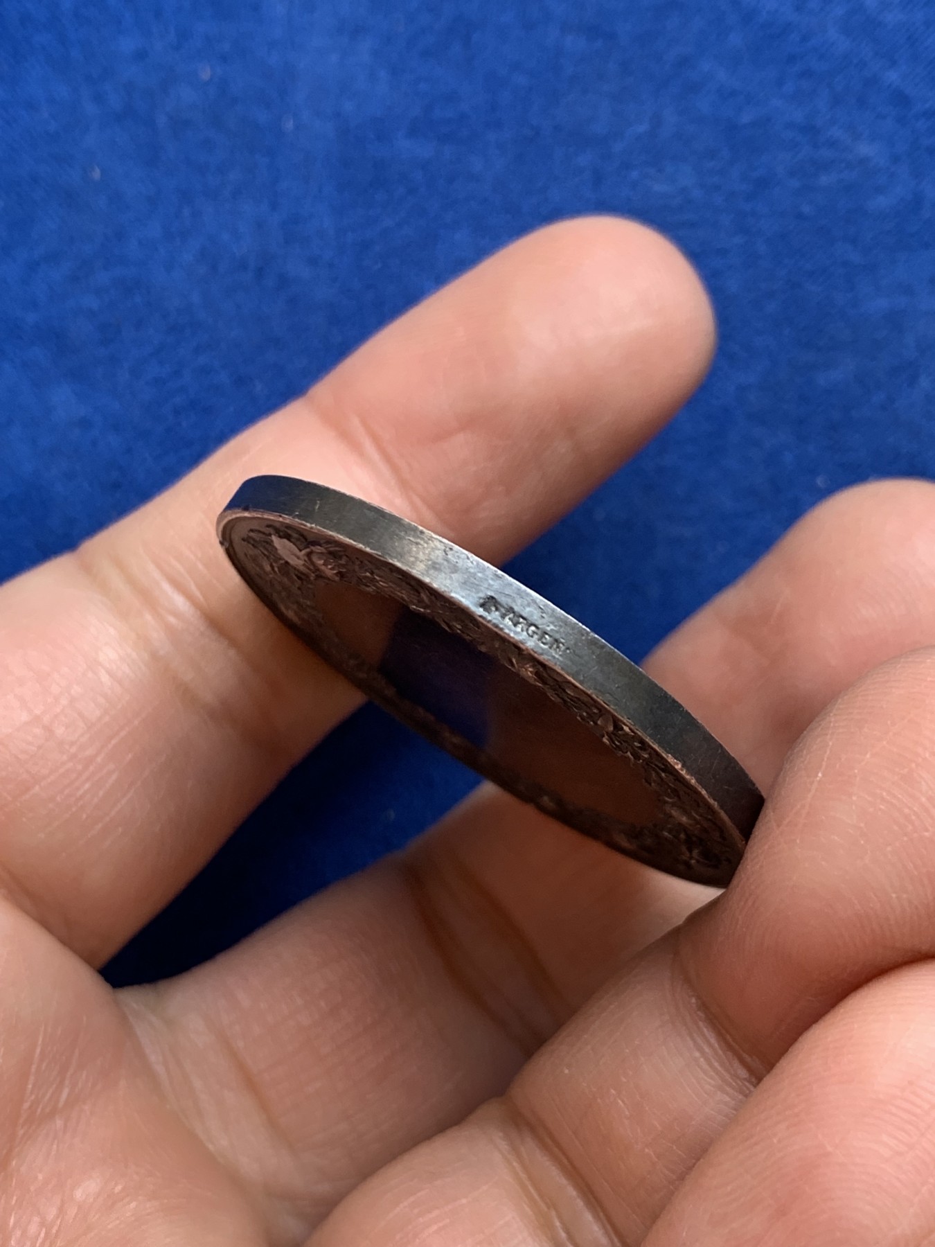 《竞宝斋》第238场-周日，周一，周二，周三 疯狂4连拍 (全场包邮) 法国 二十世纪初 结婚银章 22克 36.7mm