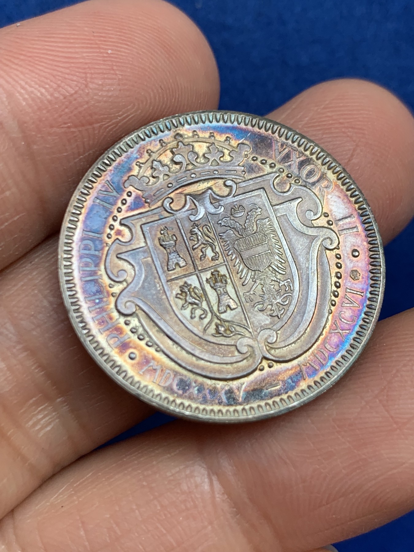 《竞宝斋》第238场-周日，周一，周二，周三 疯狂4连拍 (全场包邮) 西班牙 玛丽亚 安娜 925银章 7.21克 27mm