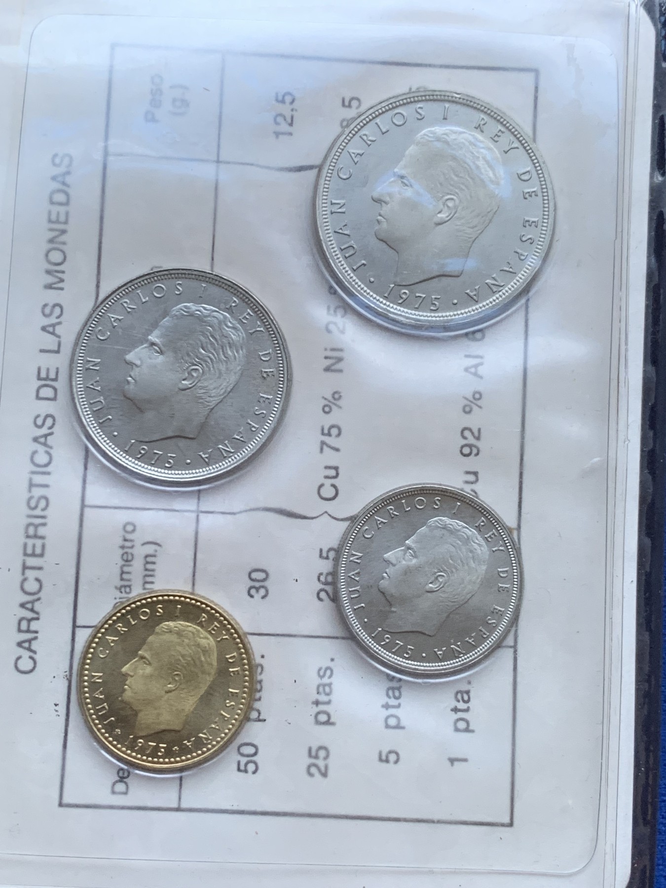 《竞宝斋》第238场-周日，周一，周二，周三 疯狂4连拍 (全场包邮) 册子装 西班牙 1979年胡安卡洛斯一世 4枚套币 造币厂封装