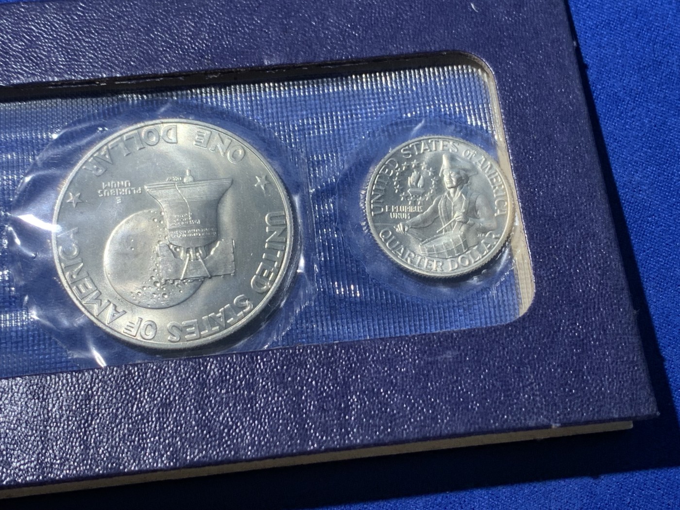 《竞宝斋》第238场-周日，周一，周二，周三 疯狂4连拍 (全场包邮) 美国1976年独立200周年纪念银币三枚套