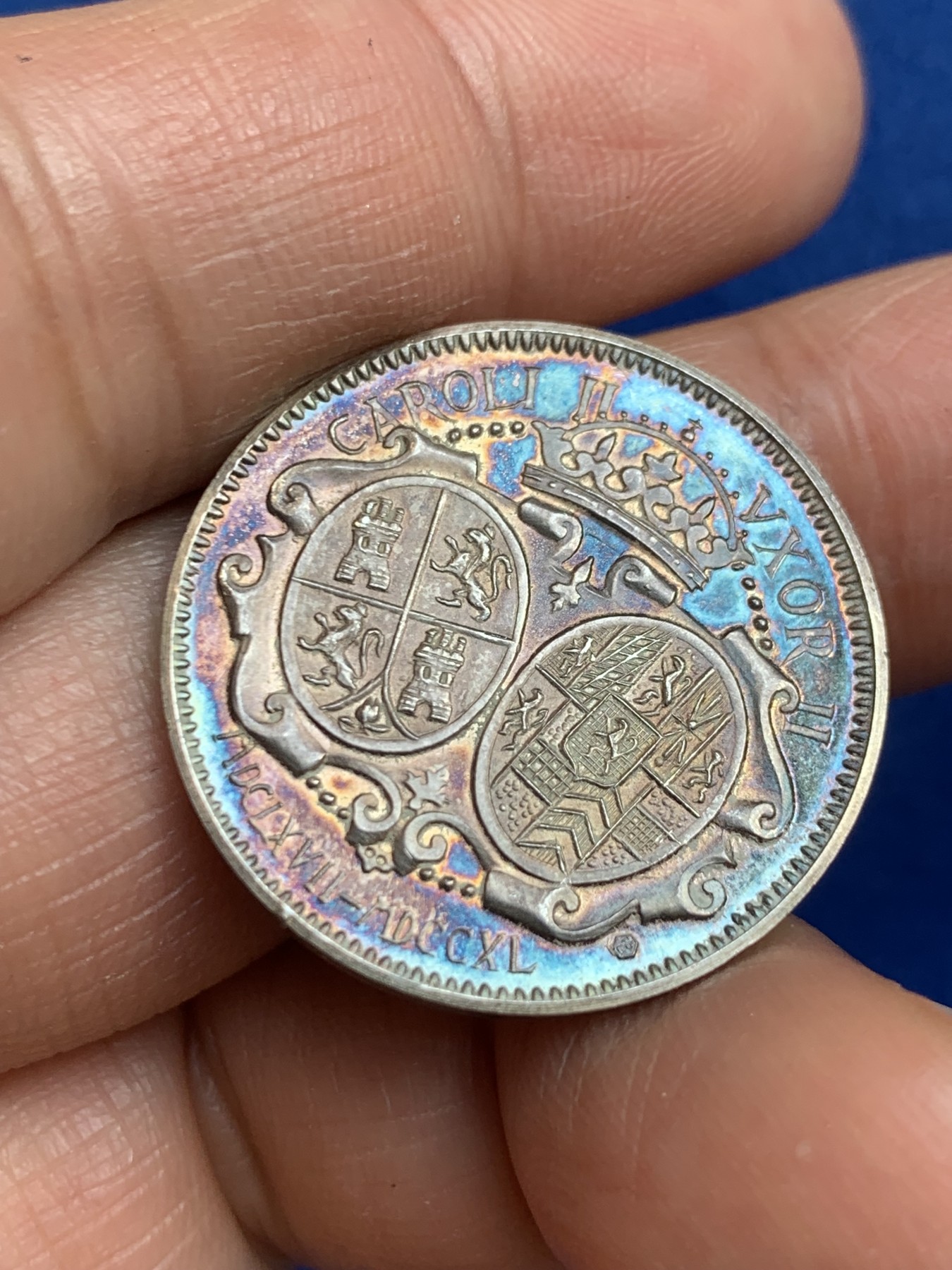 《竞宝斋》第238场-周日，周一，周二，周三 疯狂4连拍 (全场包邮) 西班牙 玛丽亚 安娜 925银章 7.1克 27mm