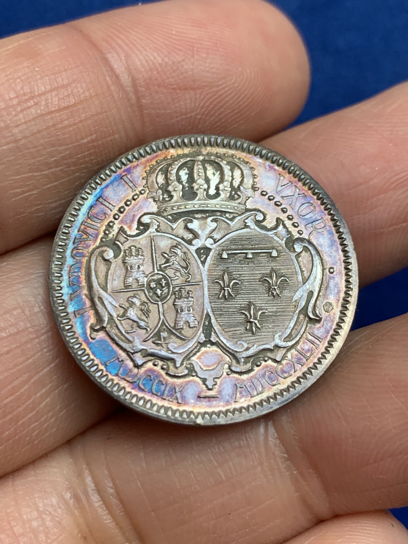 《竞宝斋》第238场-周日，周一，周二，周三 疯狂4连拍 (全场包邮) 西班牙 伊丽莎白·艾薇儿 925银章 7.14克 27mm