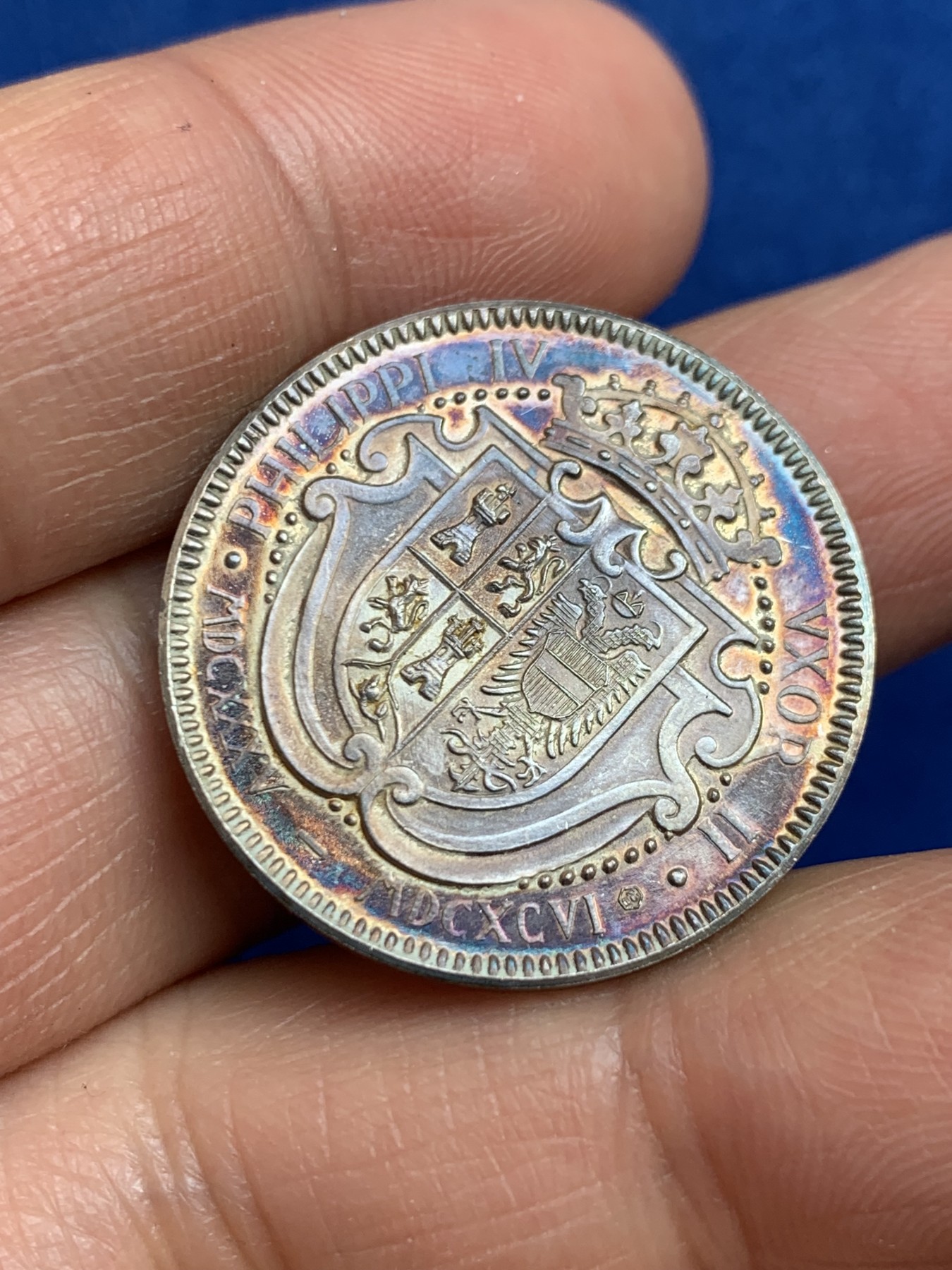 《竞宝斋》第238场-周日，周一，周二，周三 疯狂4连拍 (全场包邮) 西班牙 玛丽亚 安娜 925银章 7.21克 27mm