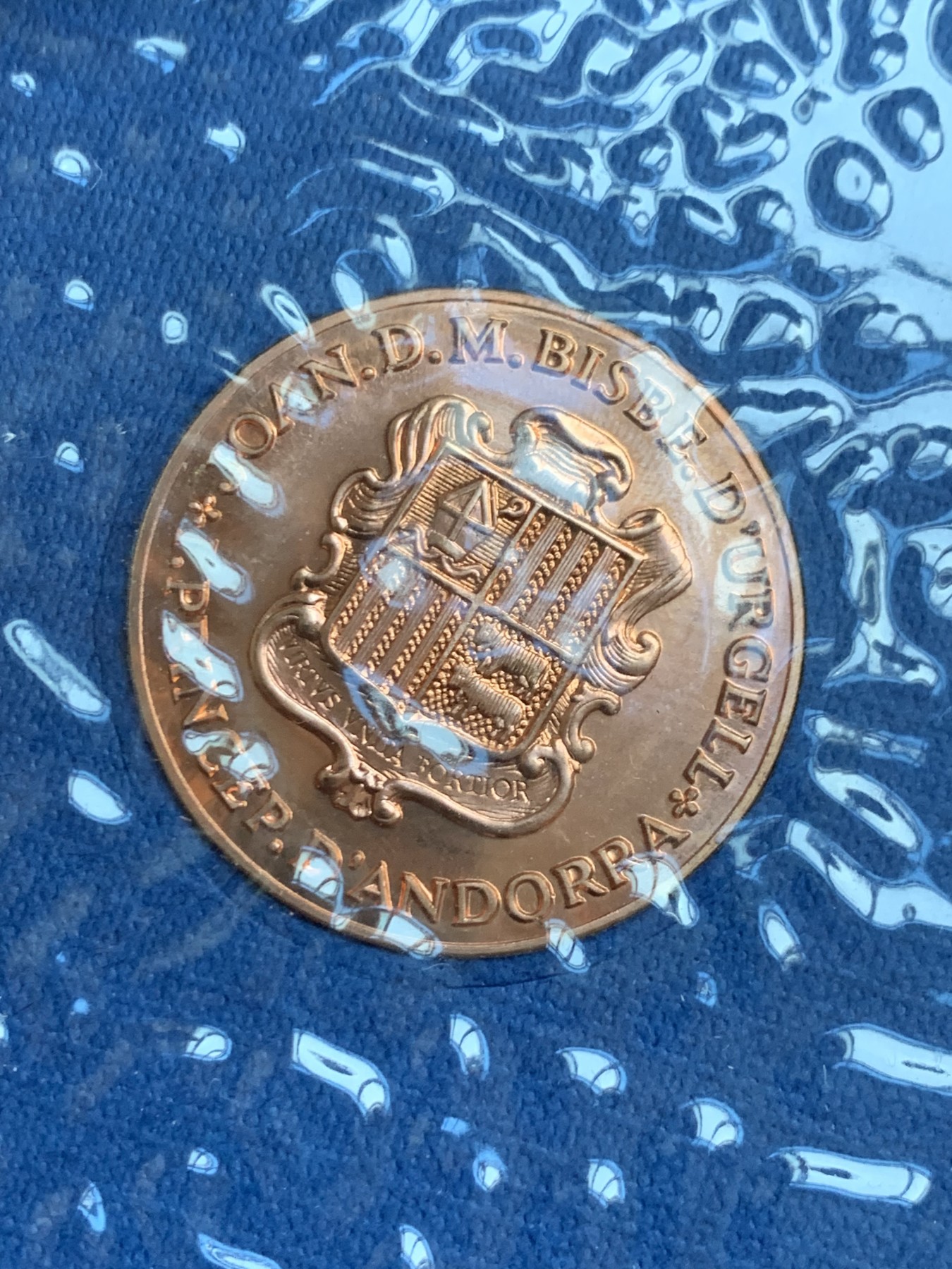 《竞宝斋》第238场-周日，周一，周二，周三 疯狂4连拍 (全场包邮) 安道尔 1986年 5第纳尔 原包装铜币