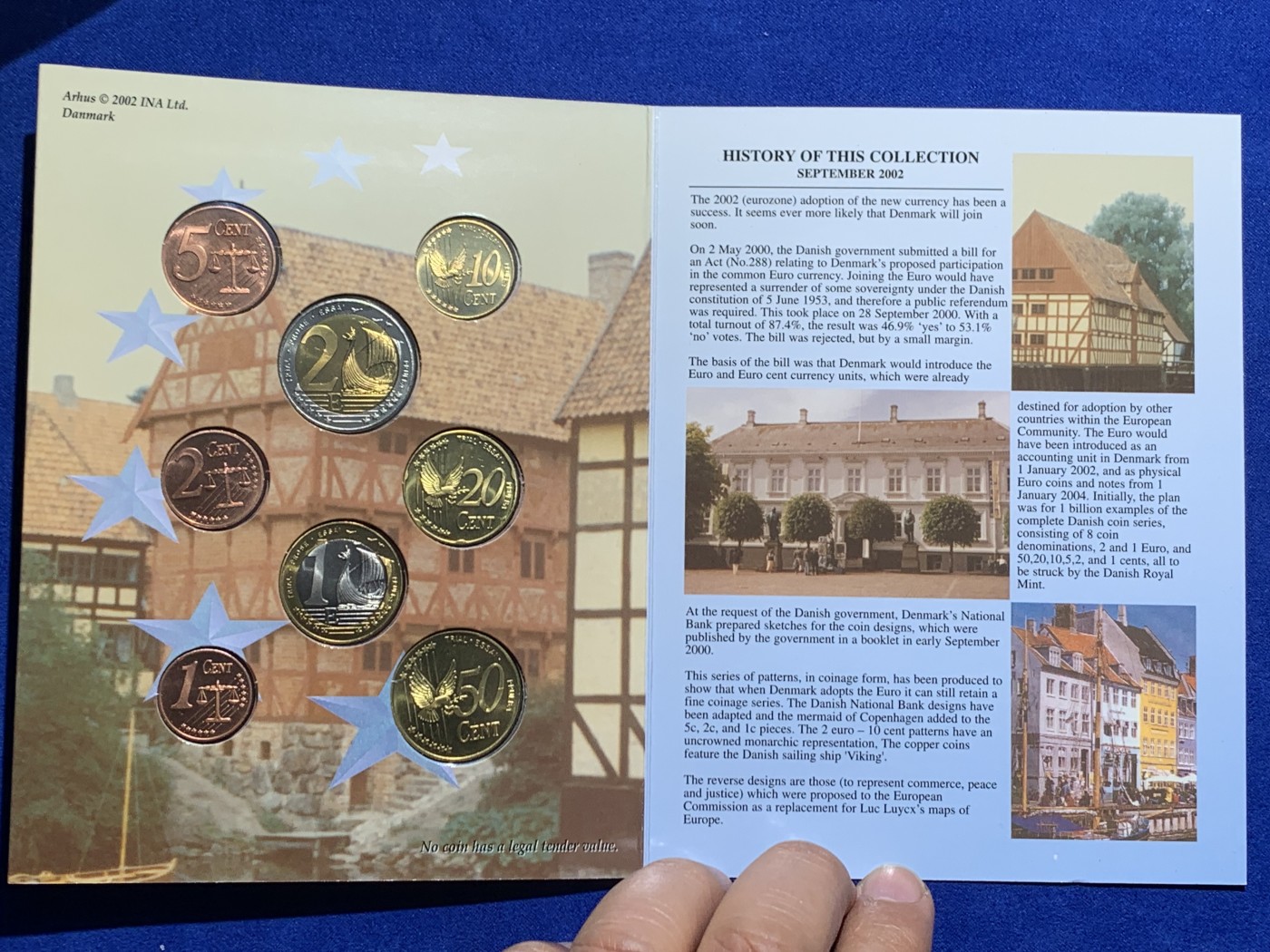 《竞宝斋》第238场-周日，周一，周二，周三 疯狂4连拍 (全场包邮) 丹麦 2002年欧元样币 仅铸造过样币，未发行过流通币 稀少