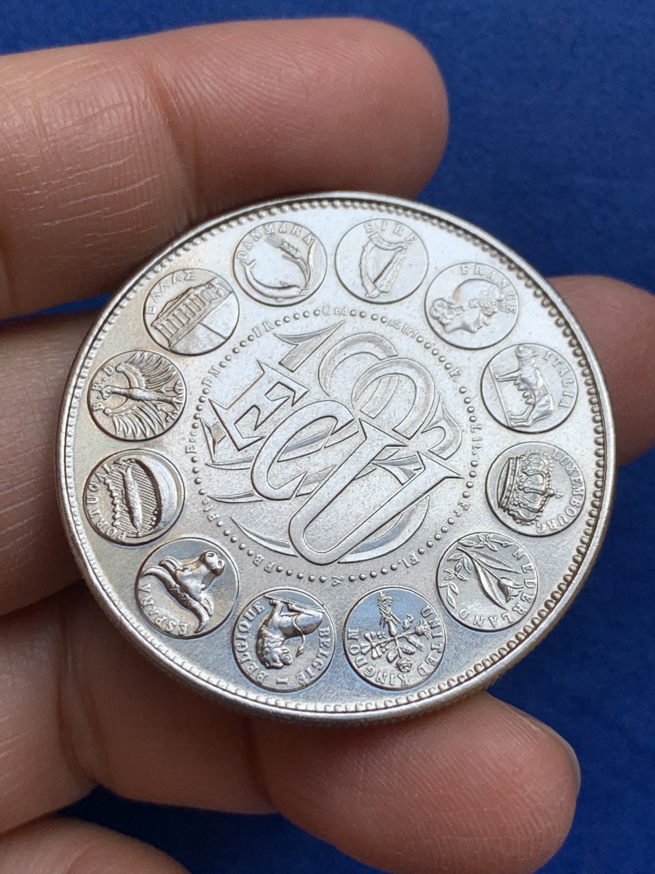 《竞宝斋》第238场-周日，周一，周二，周三 疯狂4连拍 (全场包邮) 法国 1993年 艾古镍币 30.41克 41.1mm