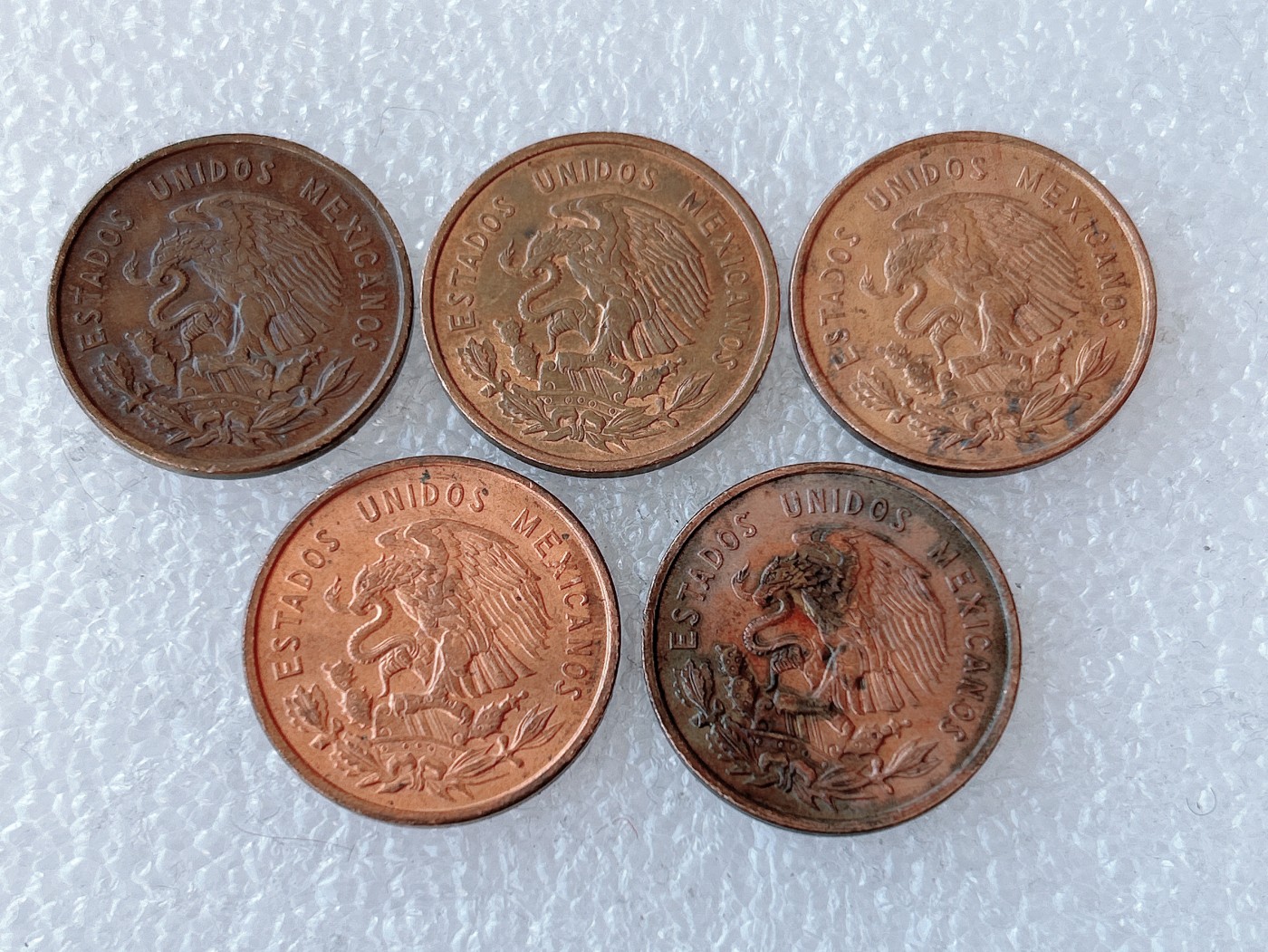 第一海外回流一元起拍收藏 本月最后一期 第61期 墨西哥10分铜币5枚 伟人币
