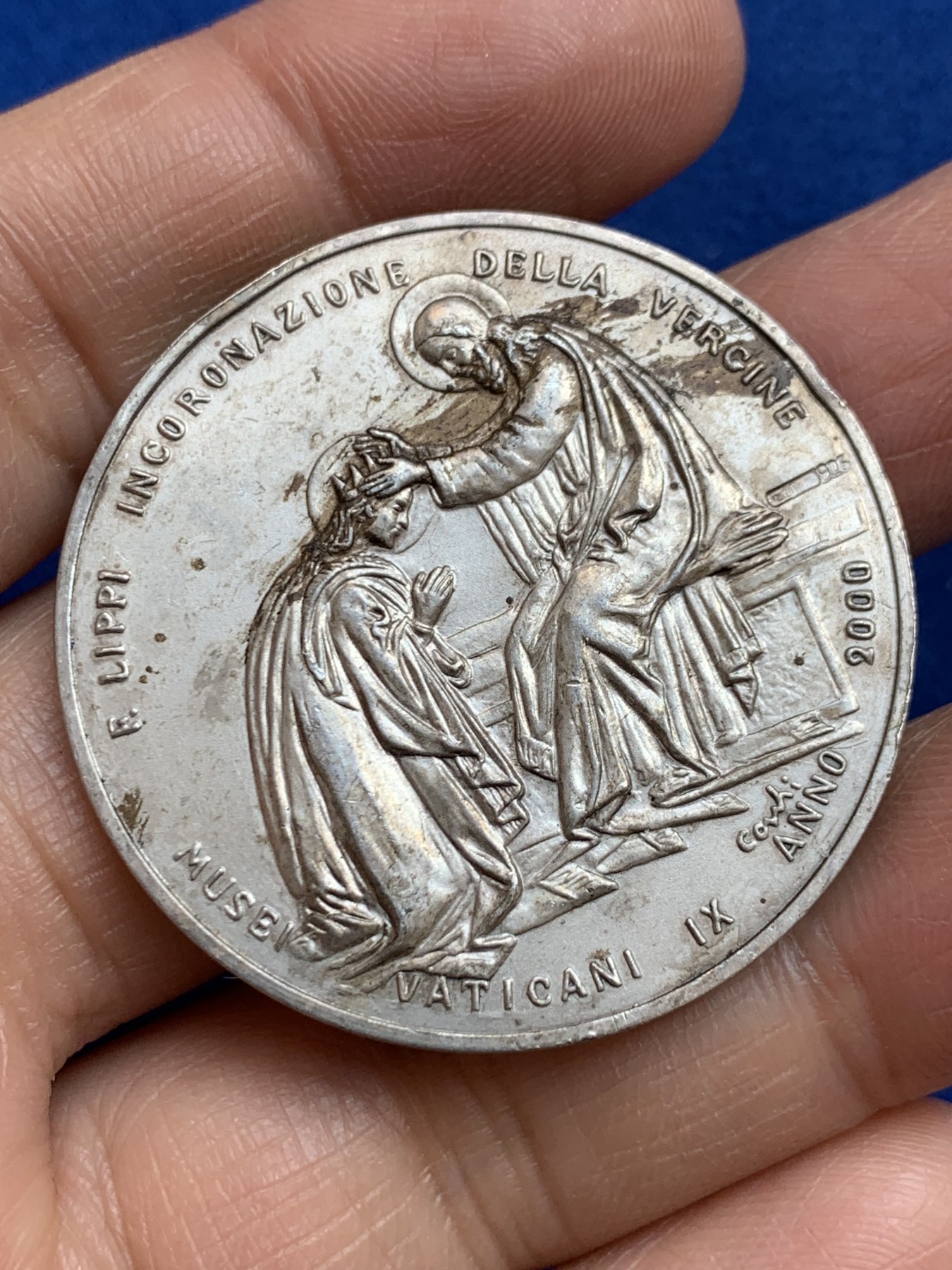 《竞宝斋》第238场-周日，周一，周二，周三 疯狂4连拍 (全场包邮) 梵蒂冈 洗礼勋章 23.26克 40.4mm