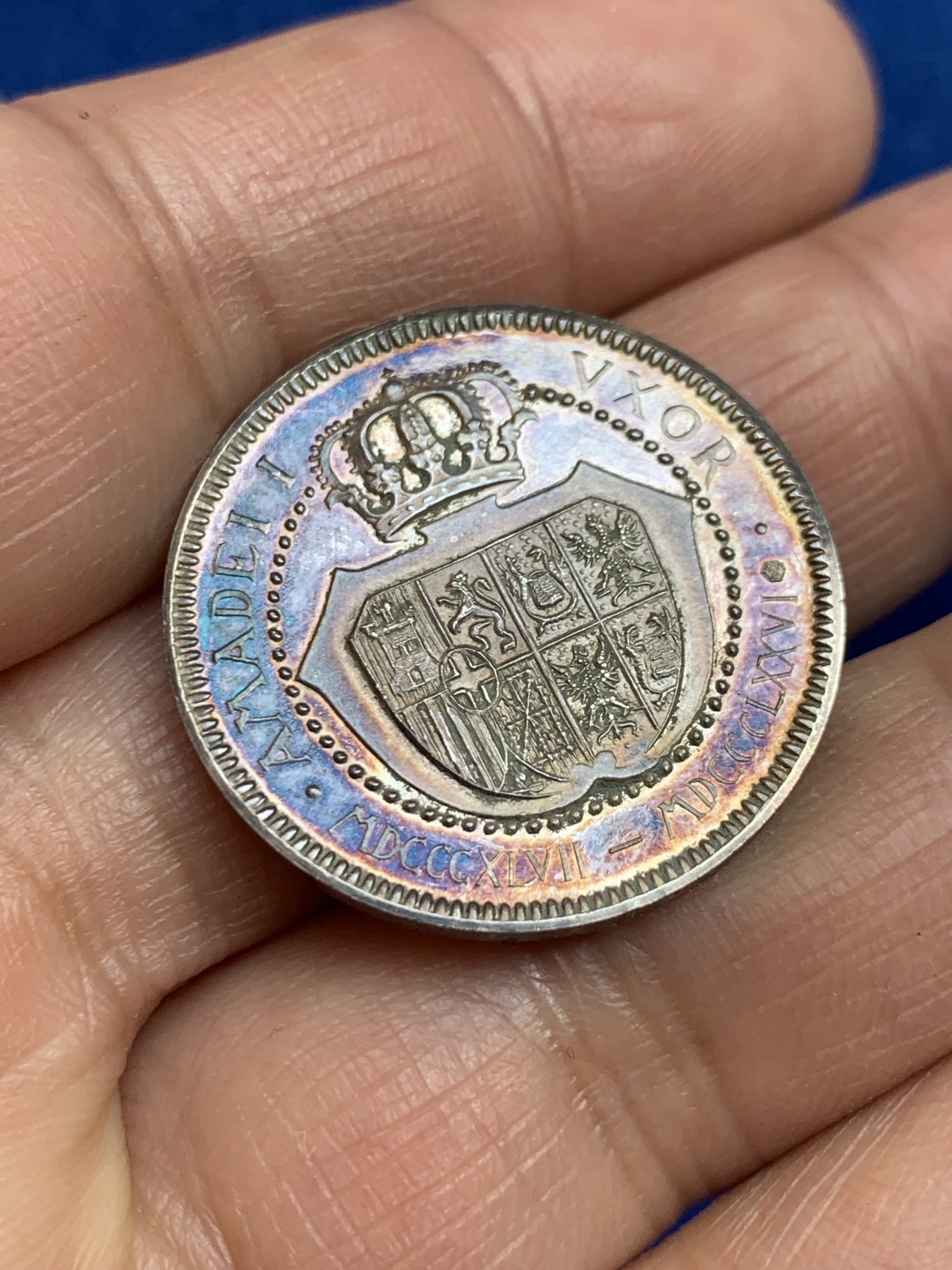 《竞宝斋》第238场-周日，周一，周二，周三 疯狂4连拍 (全场包邮) 西班牙 玛丽亚 维多利亚 925银章 7.29克 27mm