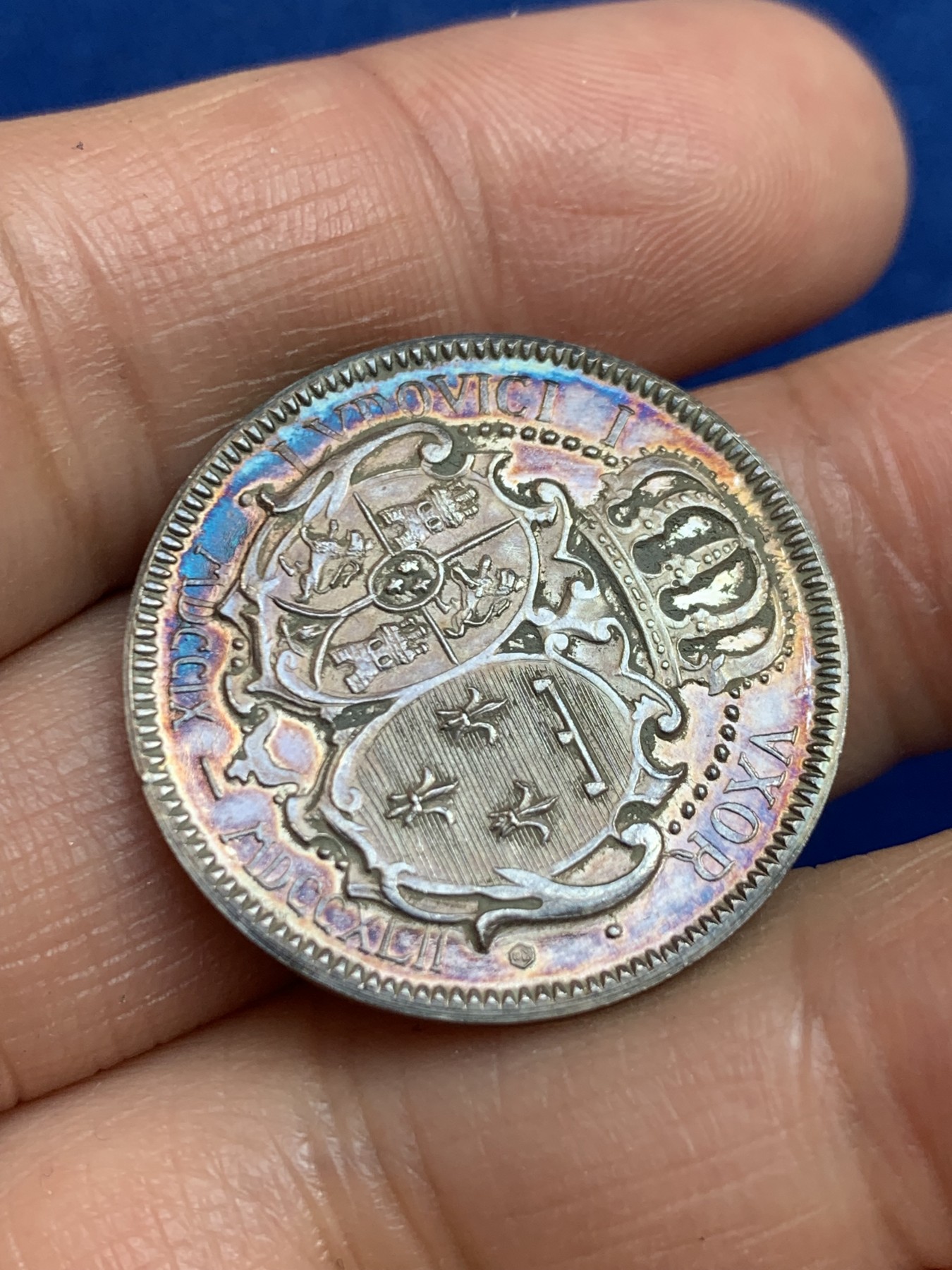 《竞宝斋》第238场-周日，周一，周二，周三 疯狂4连拍 (全场包邮) 西班牙 伊丽莎白·艾薇儿 925银章 7.14克 27mm