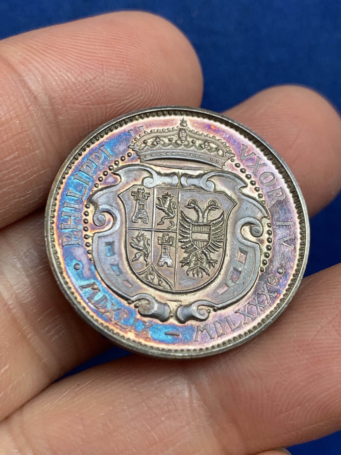 《竞宝斋》第238场-周日，周一，周二，周三 疯狂4连拍 (全场包邮) 西班牙 安娜·阿夫斯特 925银章 7.27克 27mm