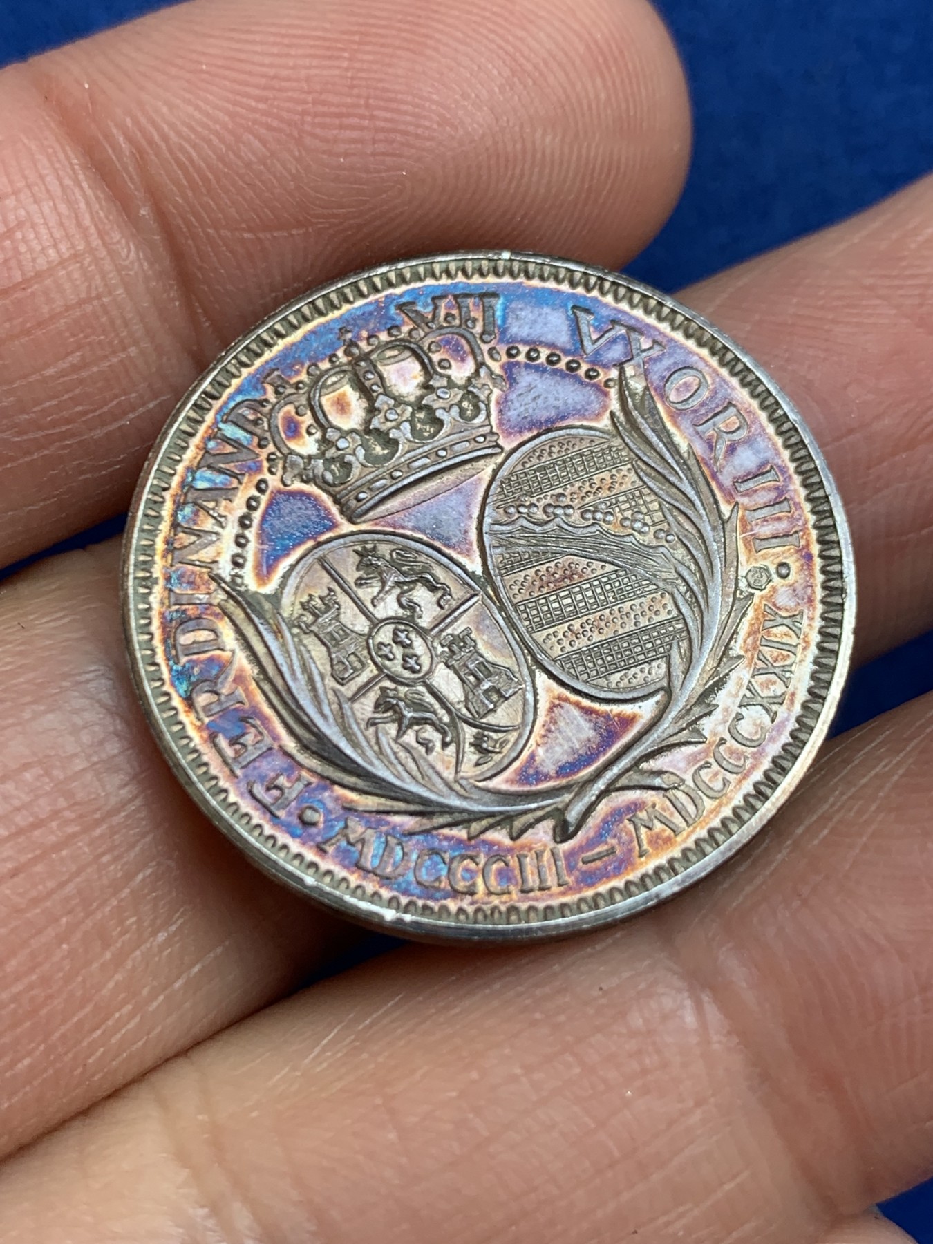 《竞宝斋》第238场-周日，周一，周二，周三 疯狂4连拍 (全场包邮) 西班牙玛丽亚·约瑟夫·阿玛利亚 925银章 7.26克 27.1mm