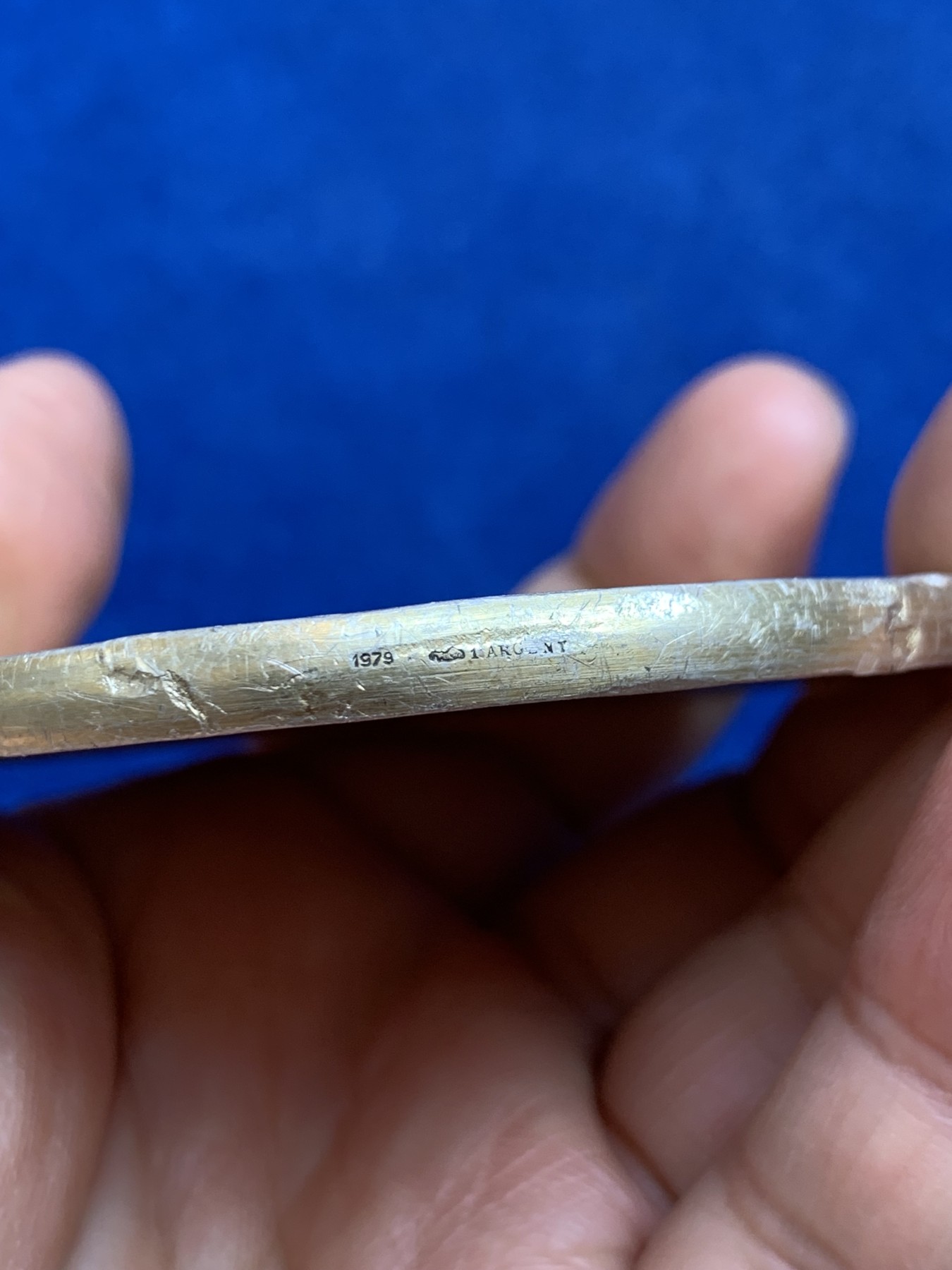 《竞宝斋》第238场-周日，周一，周二，周三 疯狂4连拍 (全场包邮) 法国 十九世纪 国家地产勋章 银制 152克 69.1mm