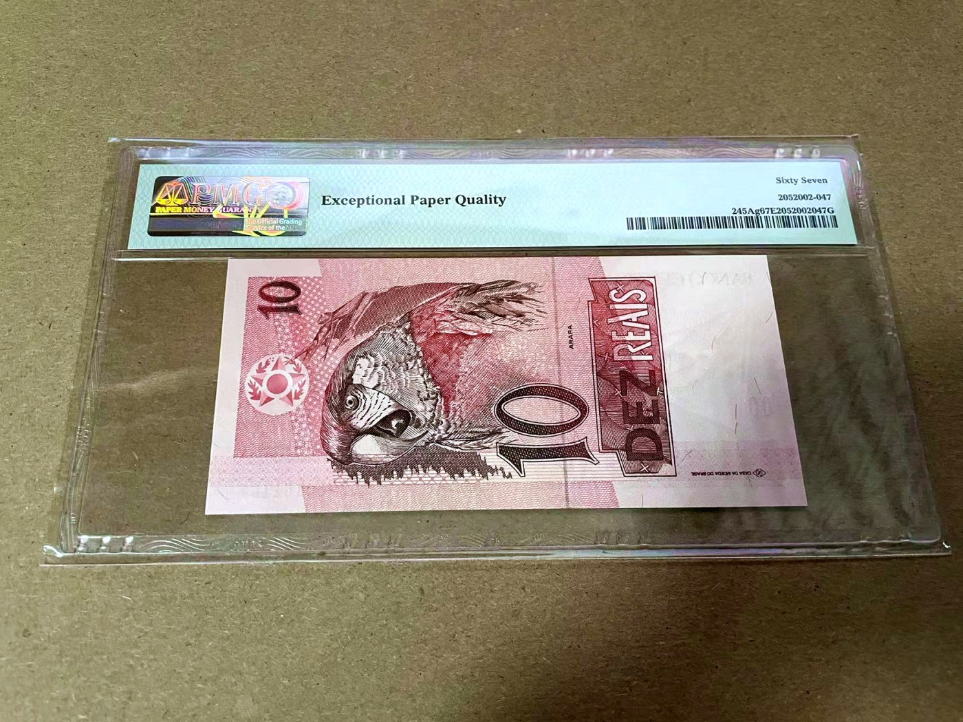 【Blue Auction】✨世界纸币精拍第425期【精】 巴西 1997年10瑞斯 PMG67EPQ 