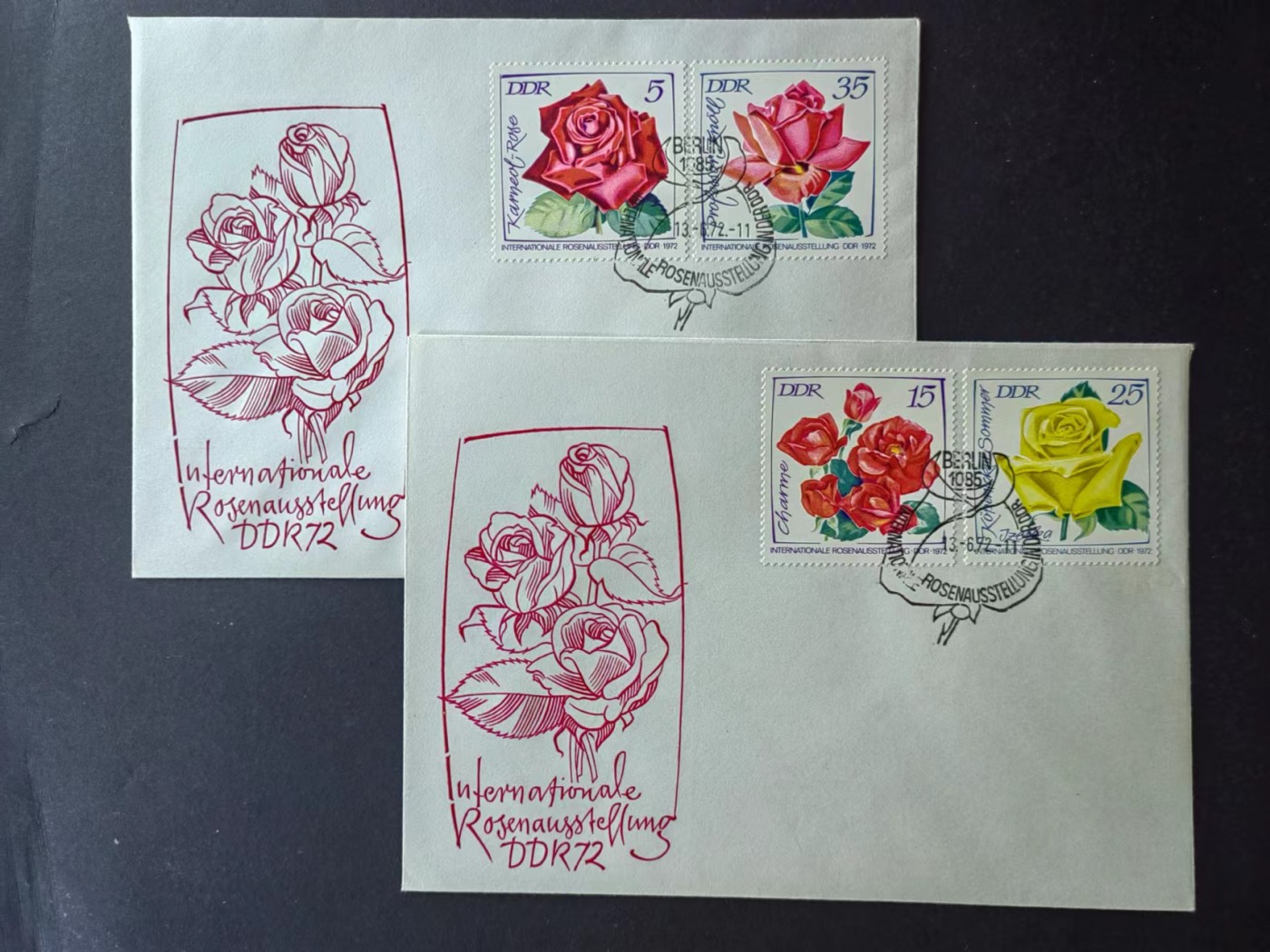 东德邮品✌（拍卖场）精品🔥专场 第④⑤场  东德1972年 国际玫瑰花展 全套